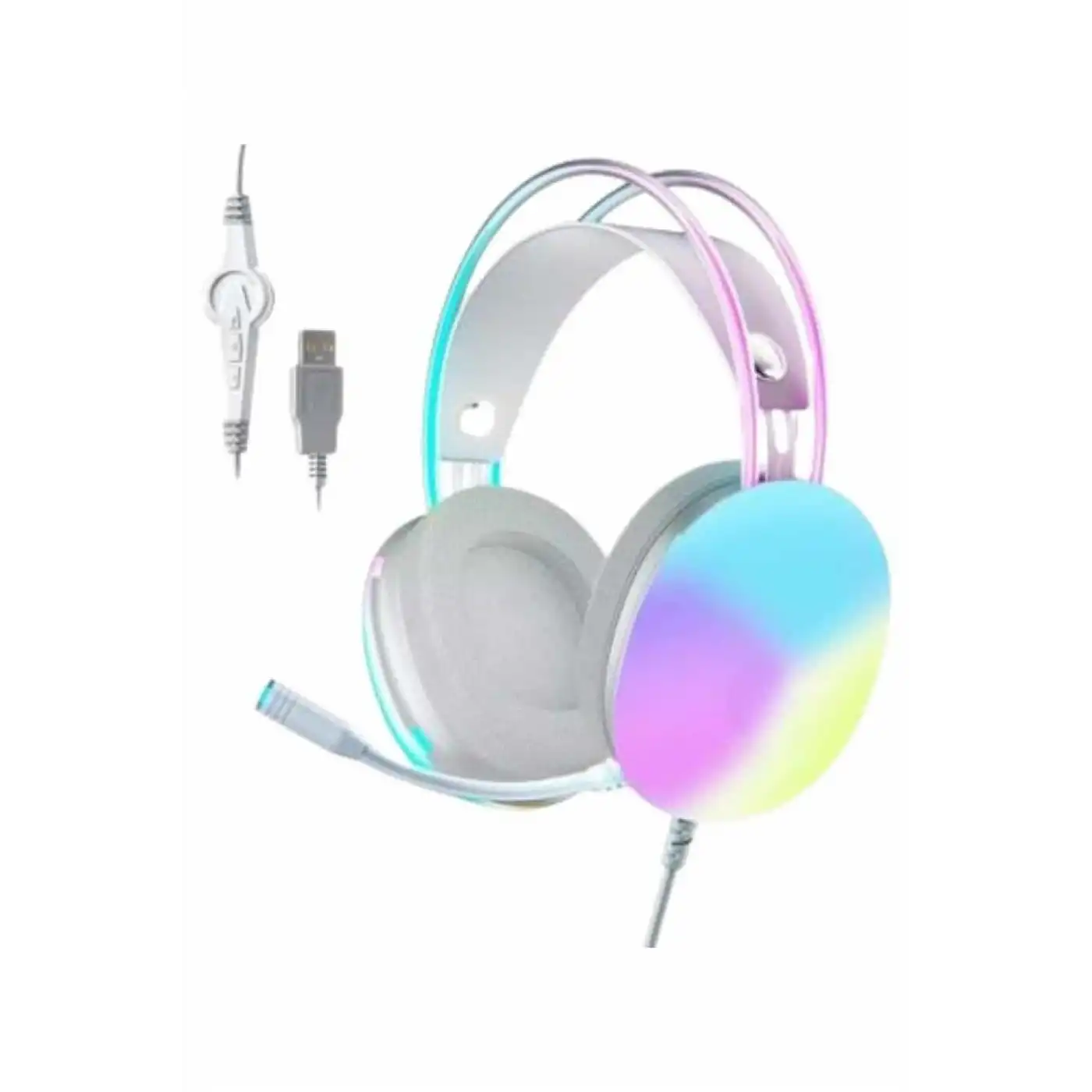 RGB Işıklı Yüksek Ses Kaliteli Kablosuz Kulak Üstü Bluetooth Kulaklık