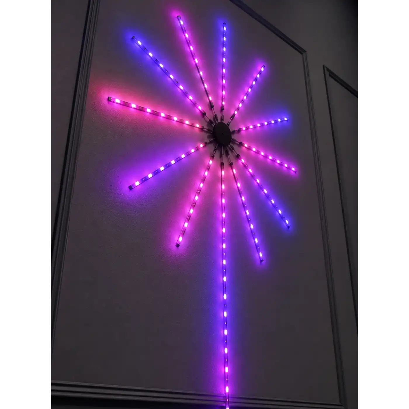 RGB LED Fireworks Duvar Lambası Uzaktan Kumandalı Telefon Kontrollü Ortam Aydınlatması