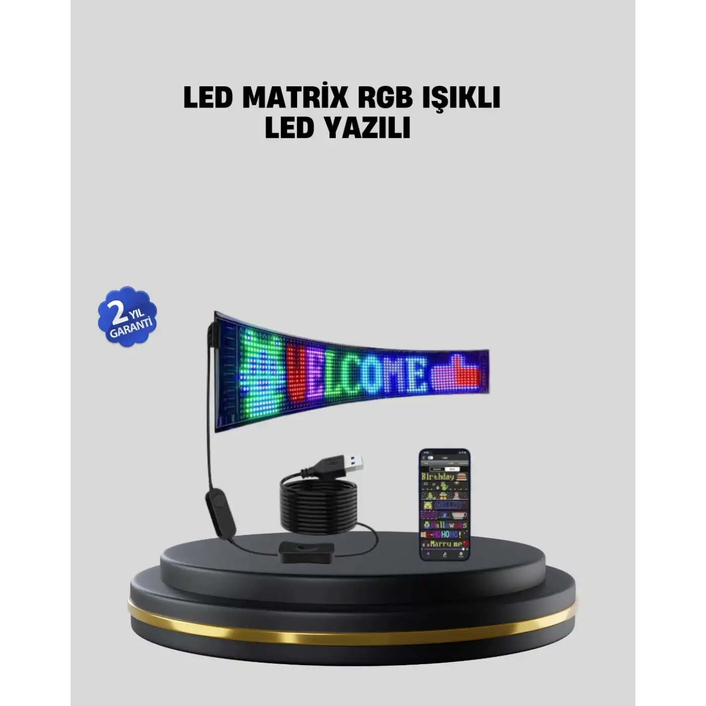 RGB LED Panel Renkli Işık Efektli Dekoratif Aydınlatma
