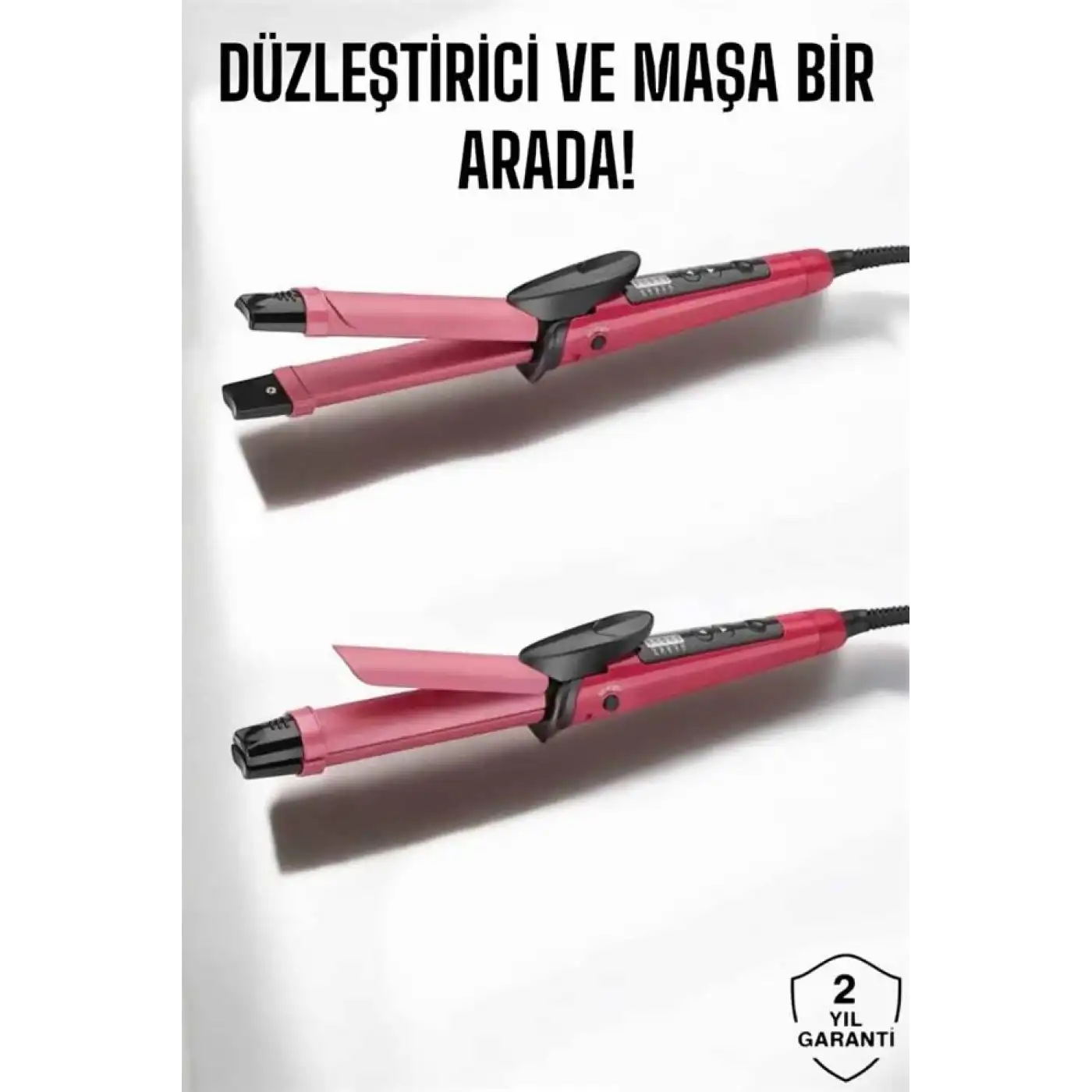 Saç Düzleştirici Ve Maşa İkili Saç Şekillendirici