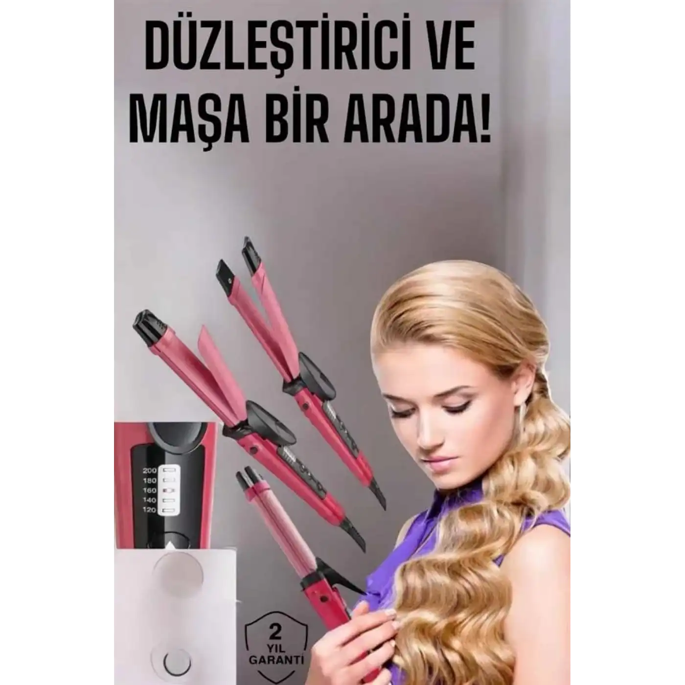 Saç Şekillendirici Düzleştirici Ve Maşa Isı Ayarlı