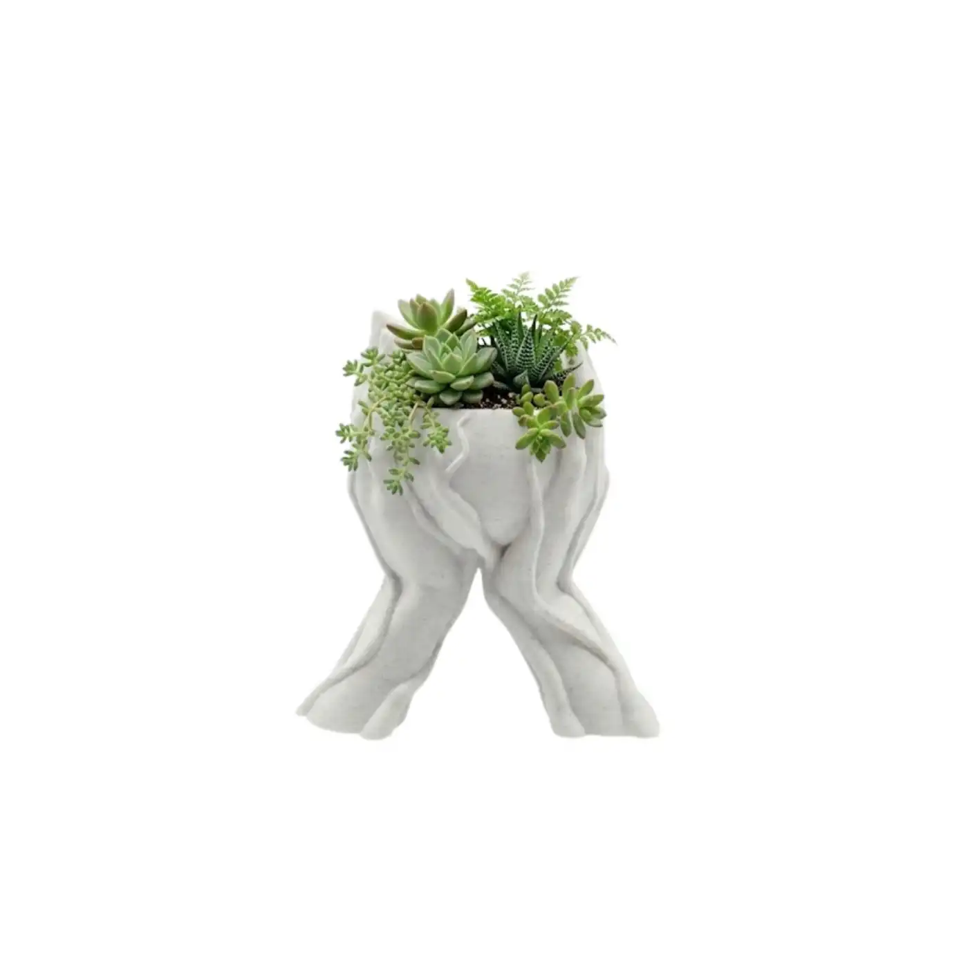 Sanatsal El Figürlü 3D Baskı Dekoratif Saksı Vazo Ev Ofis Dekoru