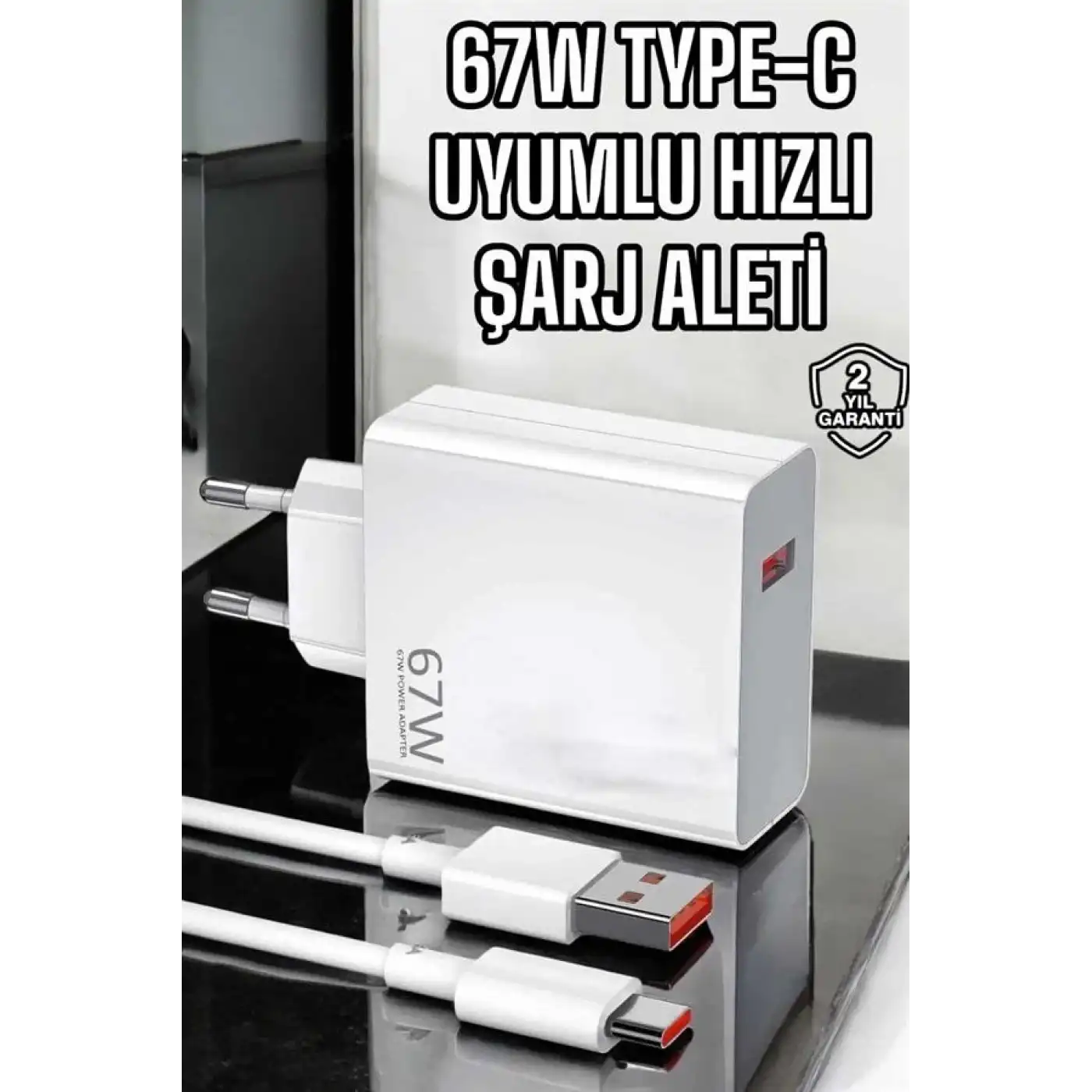 Şarj Aleti Turbo Hızlı 67W Type-C Hızlı Şarj