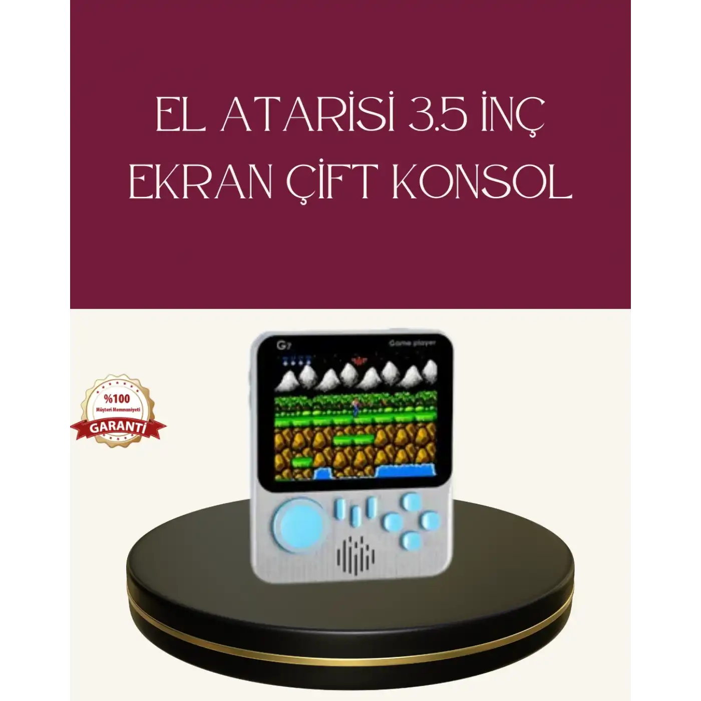 Şarjlı 3.5 İnç Retro Oyun Konsolu