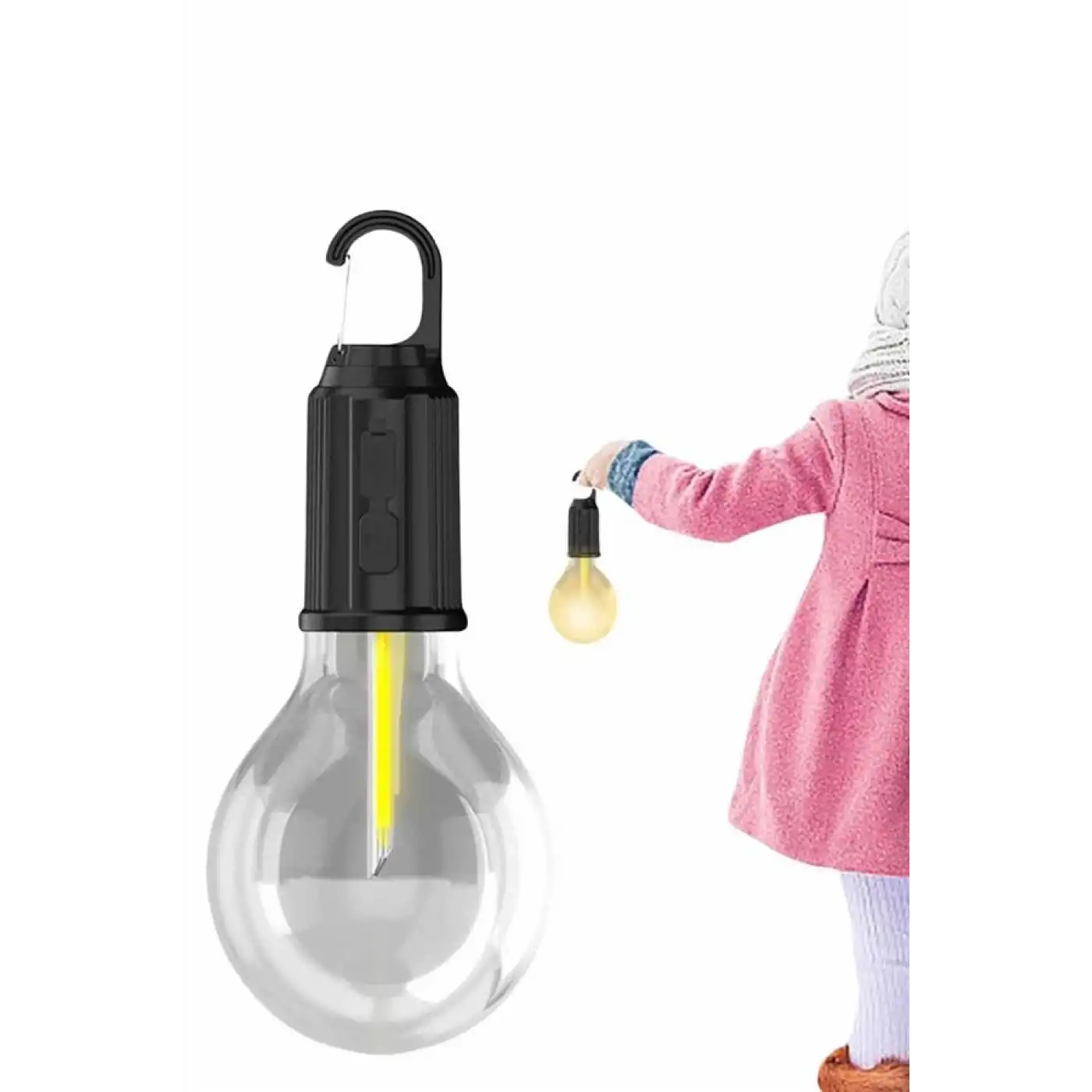 Şarjlı Aydınlatma Ampul Tasarımlı Ambians Işık Askılı Kamp Lambası