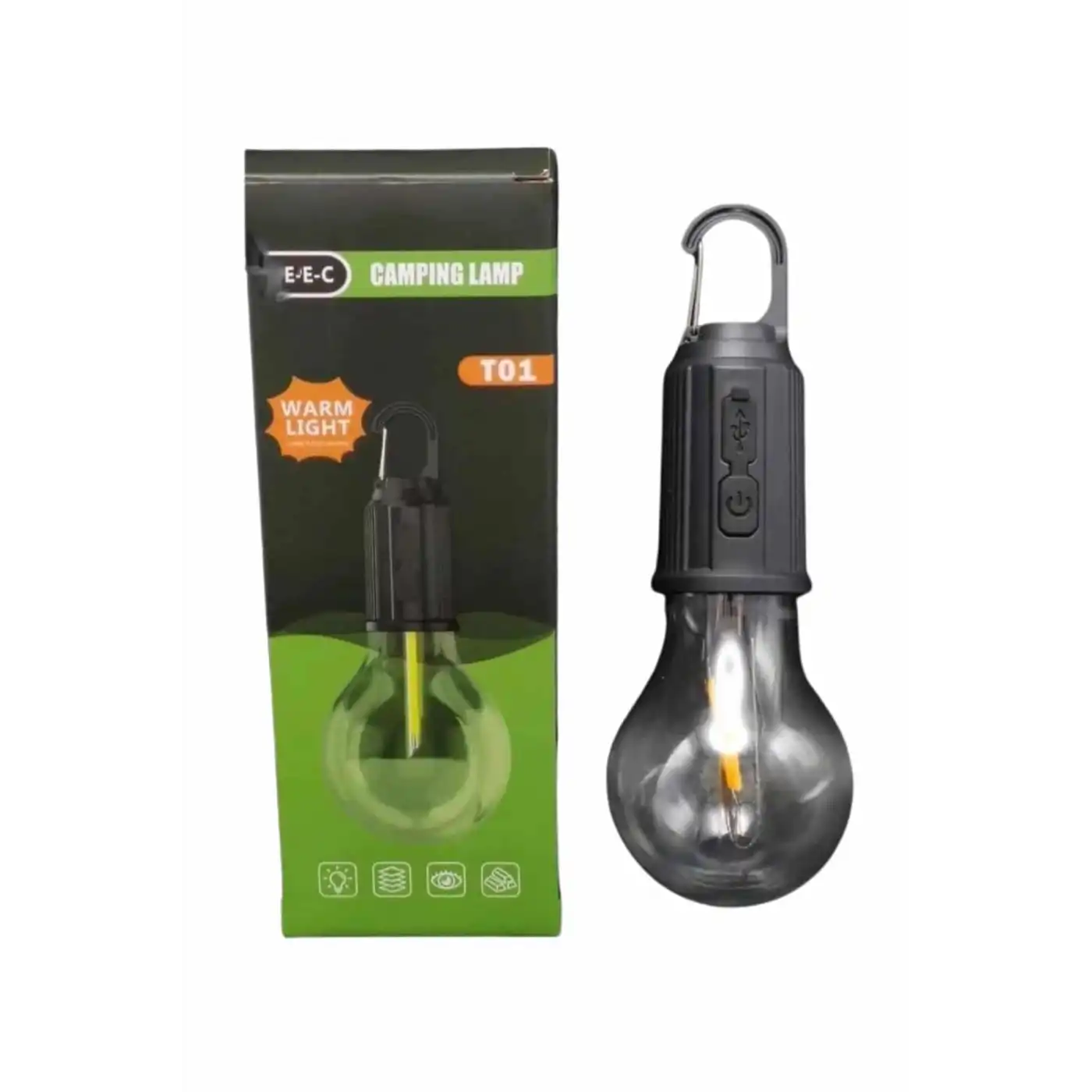 Şarjlı Dekoratif Kamp Lambası Askılı Ampul Led Işık Type-C Girişli