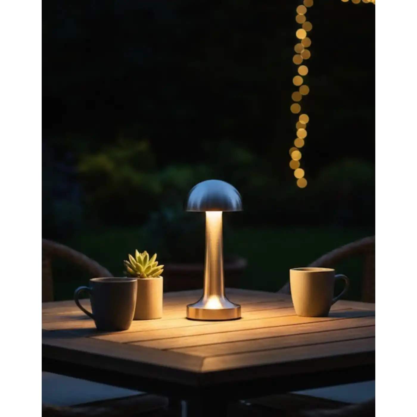 Şarjlı Kablosuz Mantar Masa Lambası Dokunmatik 3 Renk LED Modern Tasarım