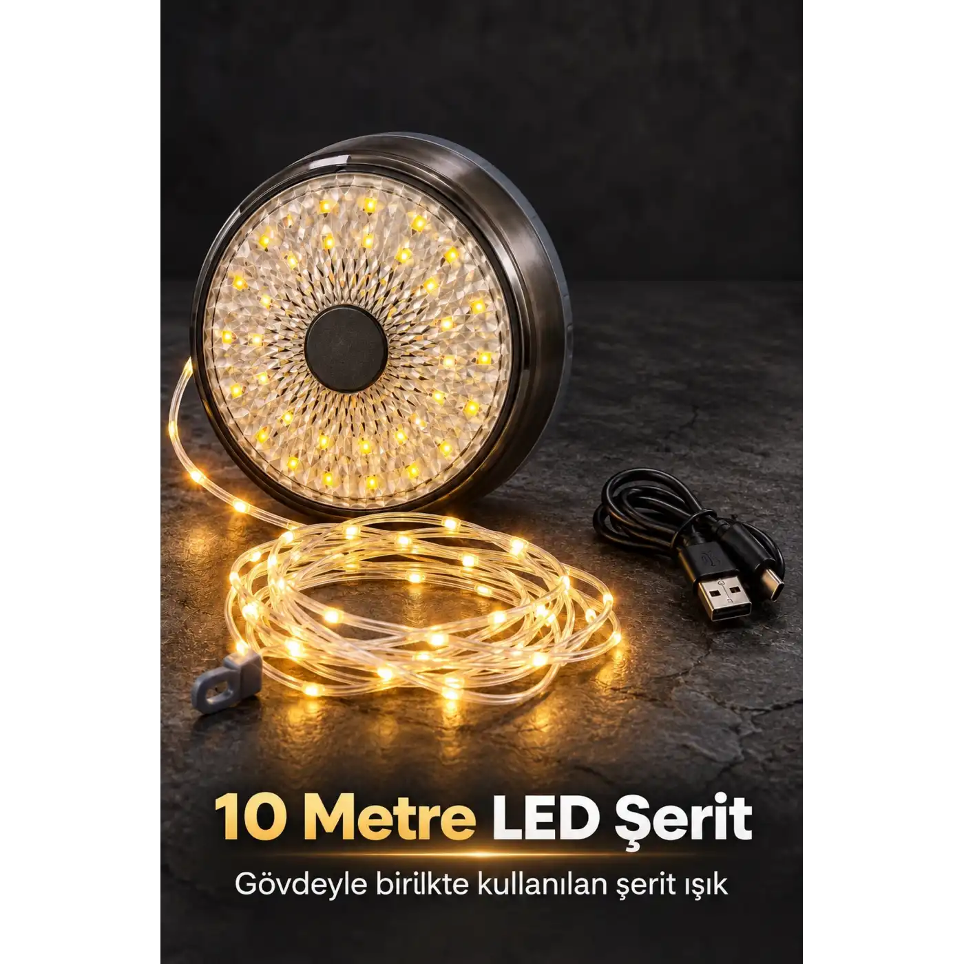 Şarjlı Kamp Lambası ve Çok Modlu LED Şerit Işık
