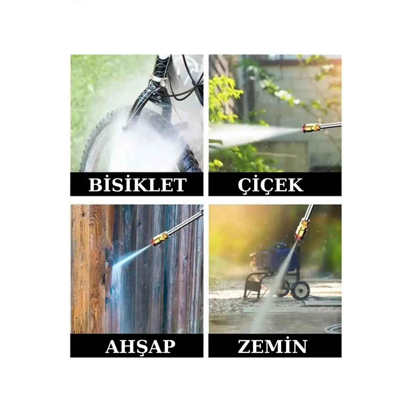 Şarjlı Oto Yıkama, Bahçe Sulama Tabancası Makinesi Yüksek Basınçlı