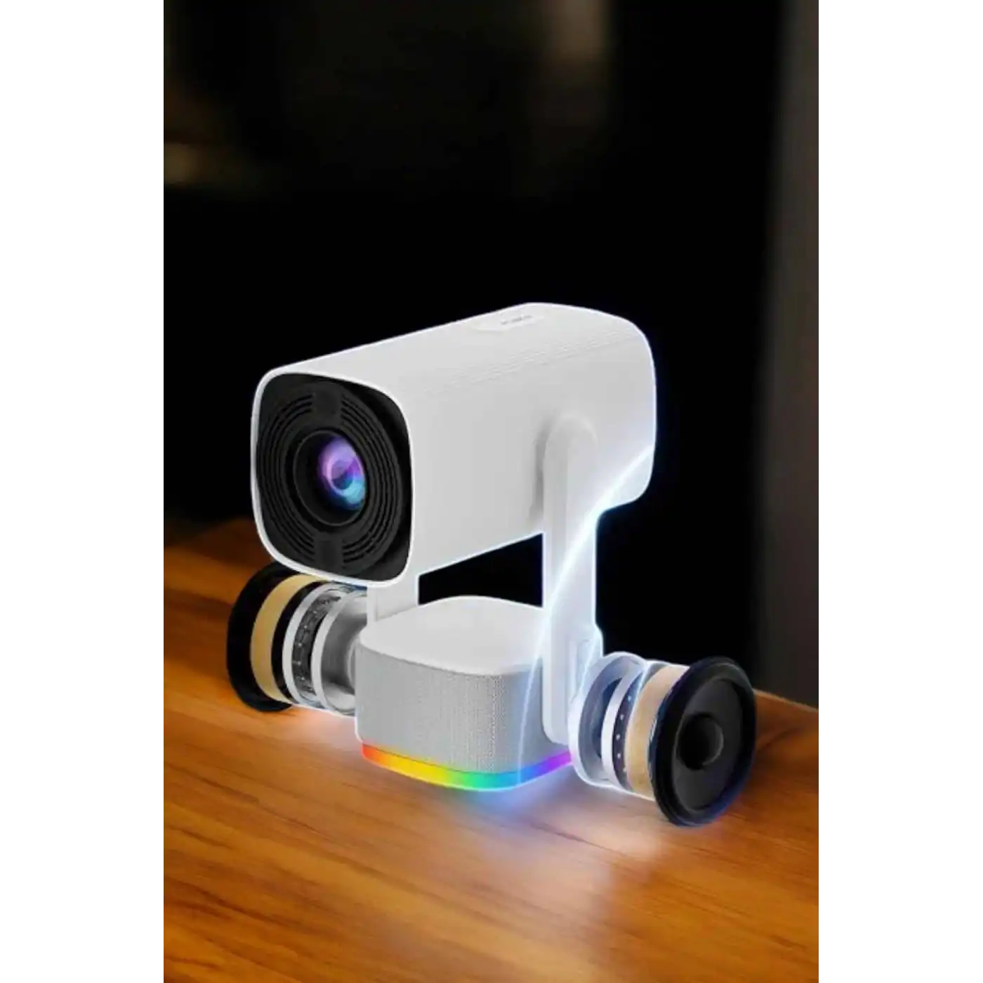 Şarjlı Projeksiyon Oyun Sinema Projektörü 4K HD Görüntü Kaliteli