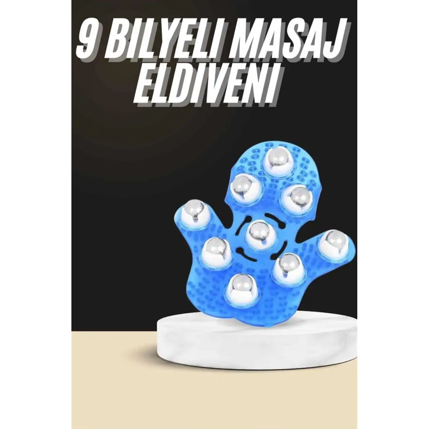 Selülit Giderici Masaj Eldiveni 9 Bilyeli Palm Masaj Eldiven Tam Vücut