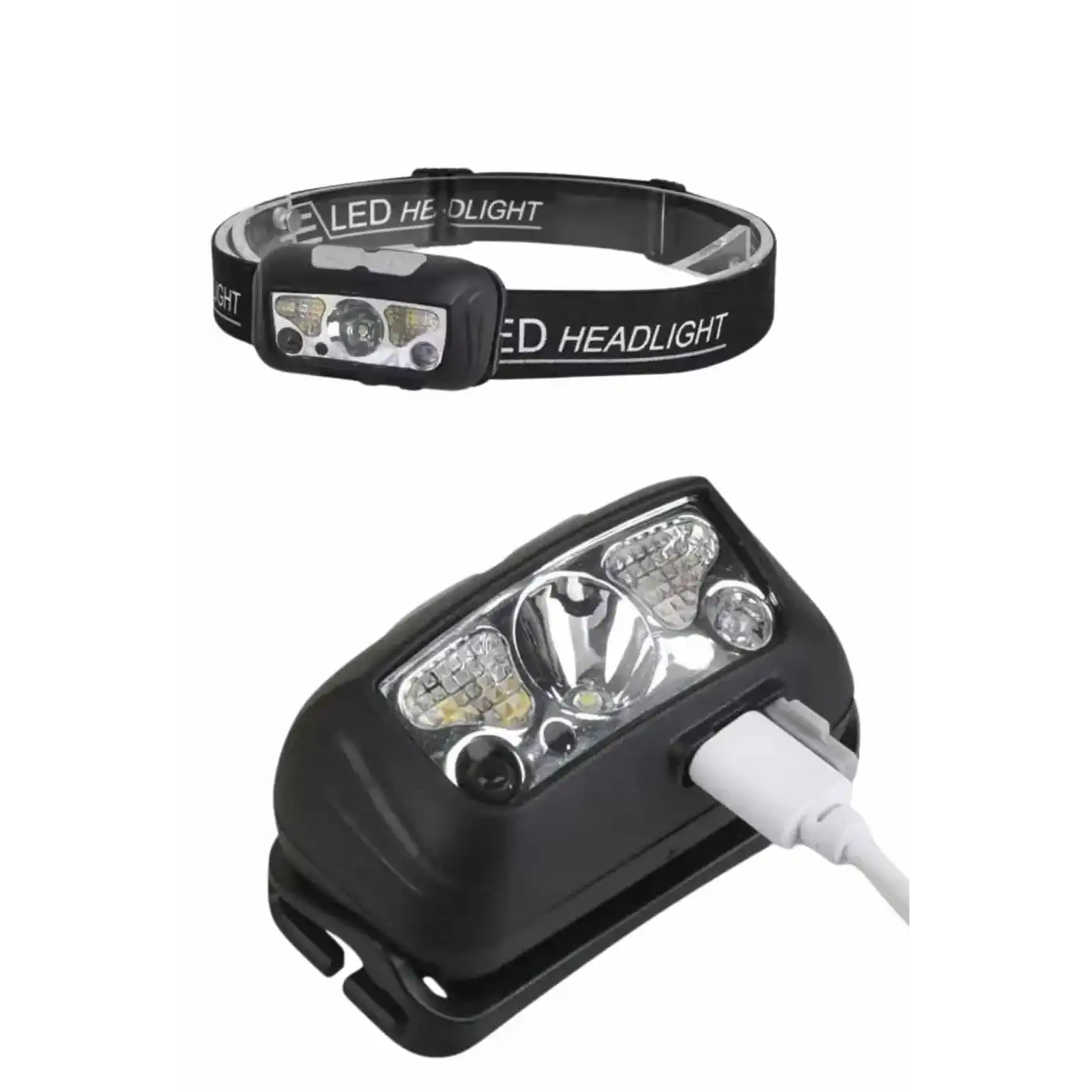 Sensörlü Şarjlı Type-c Şarj Işıklı Kafa Lambası Kamp Lambası