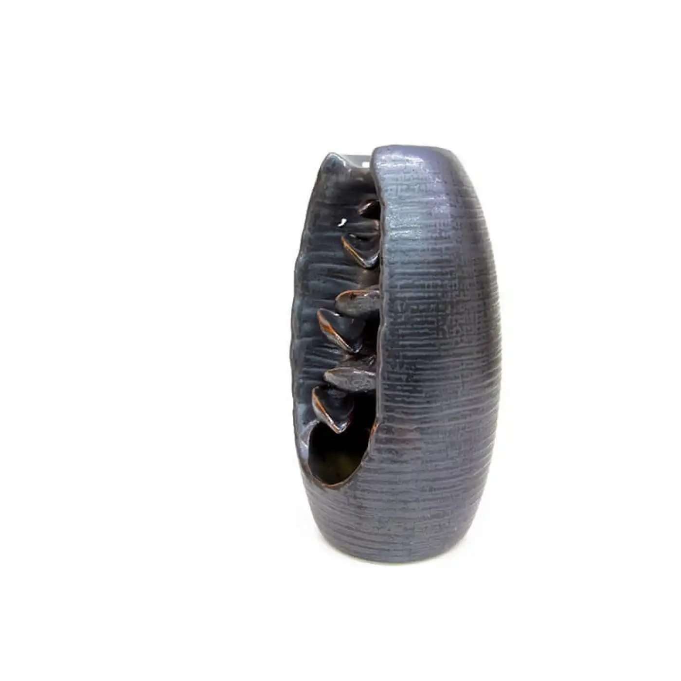 Seramik Bronz Yaprak Desen Geri Akışlı Tütsülük