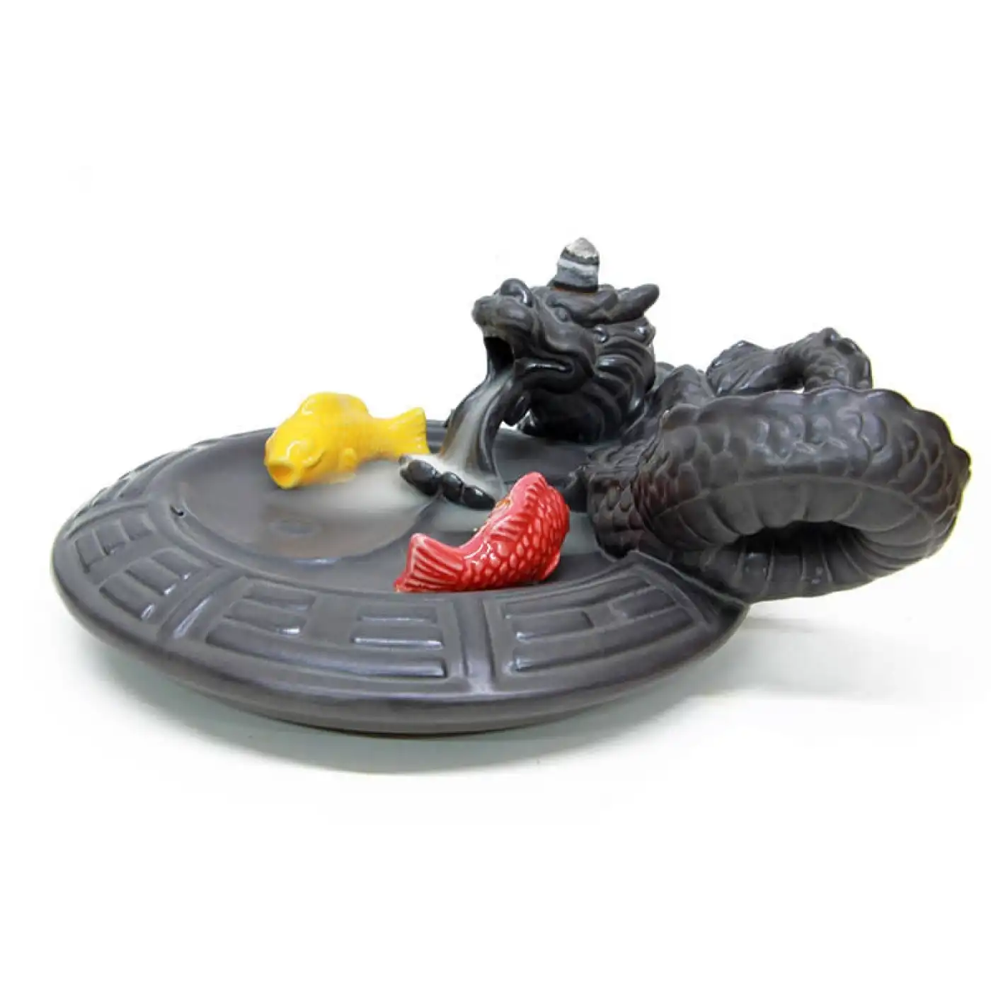 Seramik Ejderha Ve Balık Geri Akışlı Tütsülük