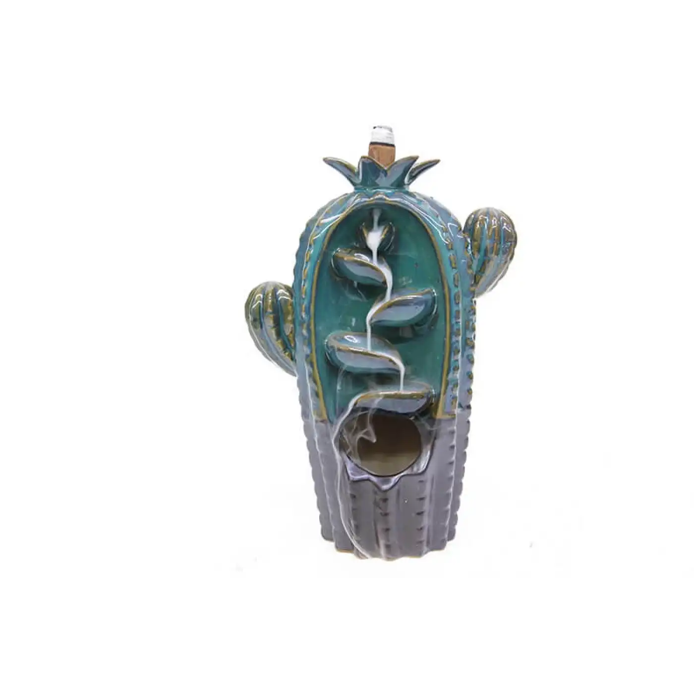 Seramik Kaktüs Model Geri Akışlı Tütsülük