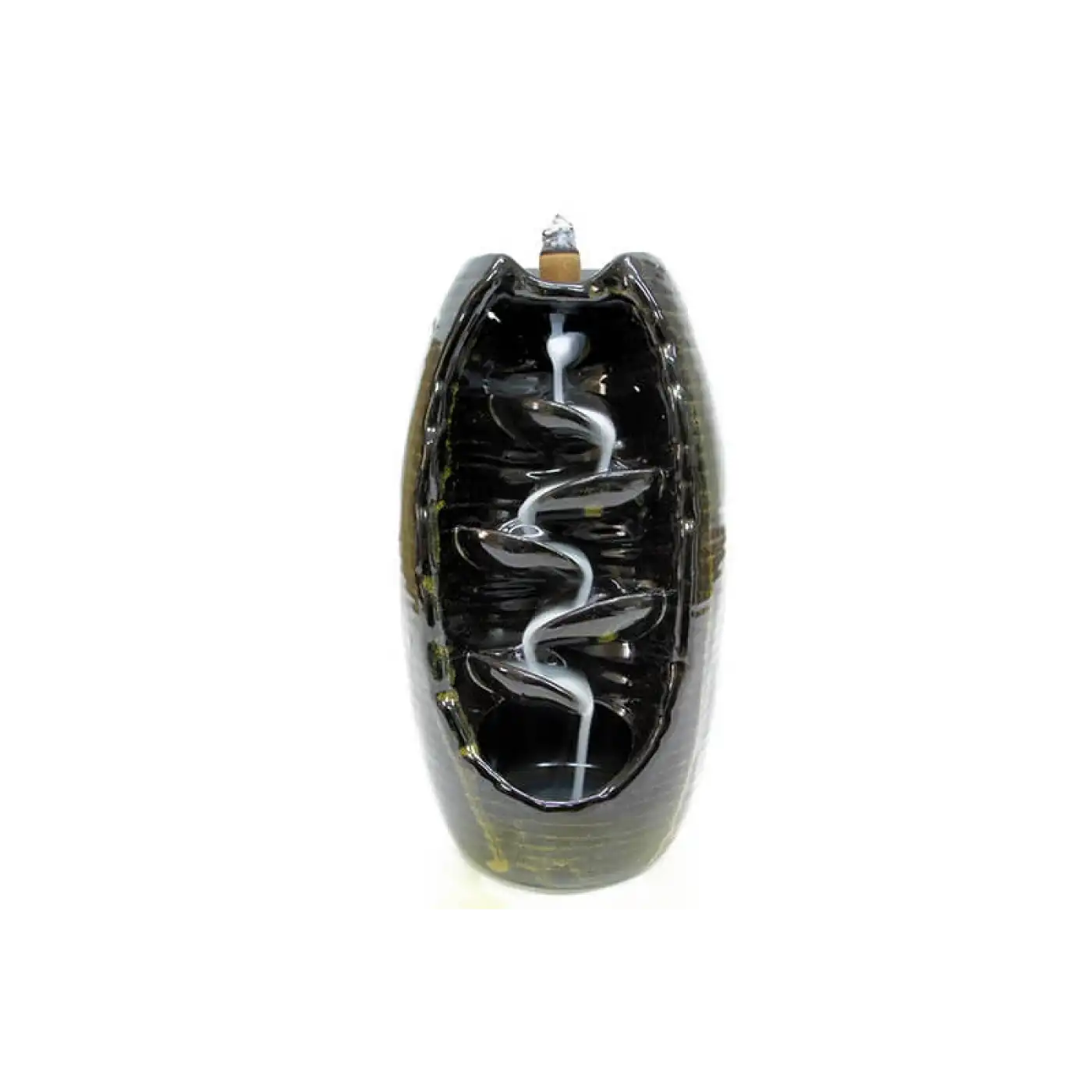 Seramik Yaprak Desen Geri Akışlı Tütsülük