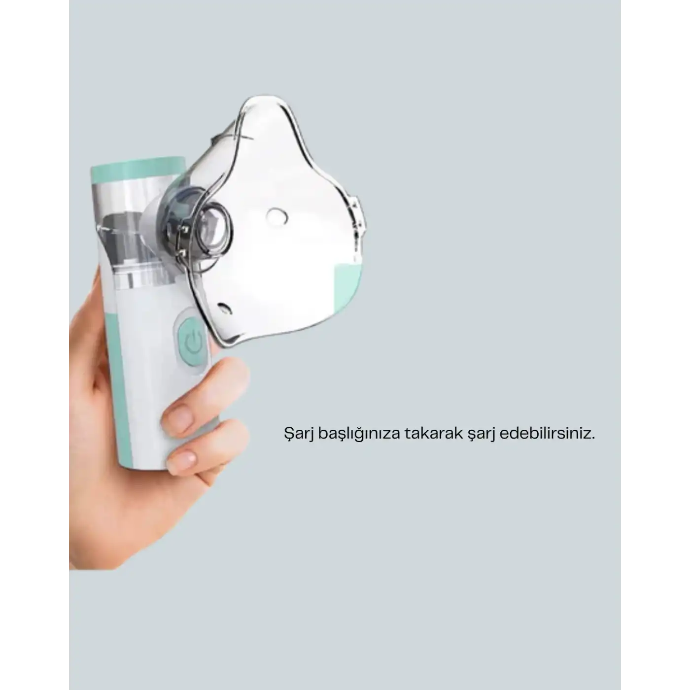 Sessiz Çalışan Taşınabilir Şarjlı Nebulizatör