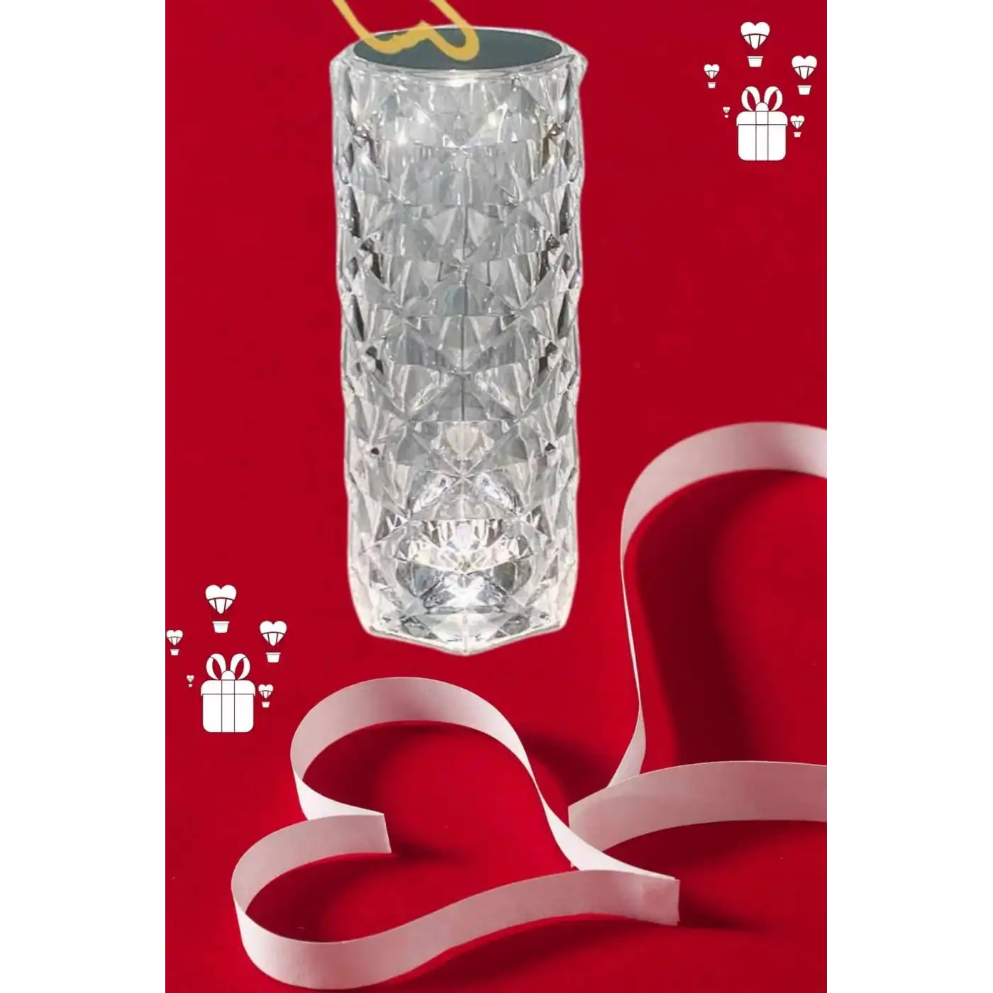 Sevgililer Günü İçin Hediye Kristal Lamba Sevgiliye Hediye USB Şarjlı Gece Lambası (Kopya)