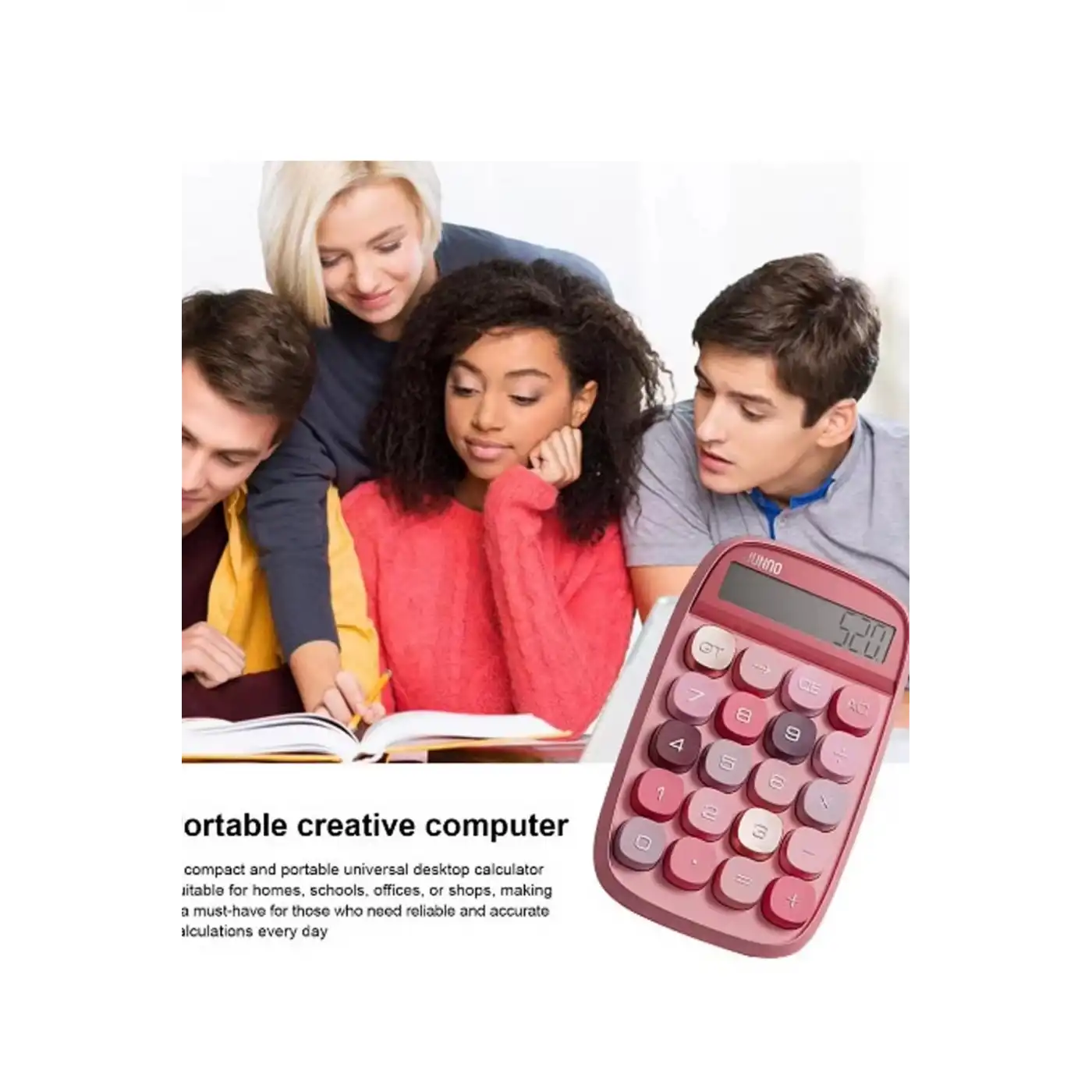 Sevimli Kare Tuşlu 10 Haneli Ldc Ekran Hesap Makinası Sarı