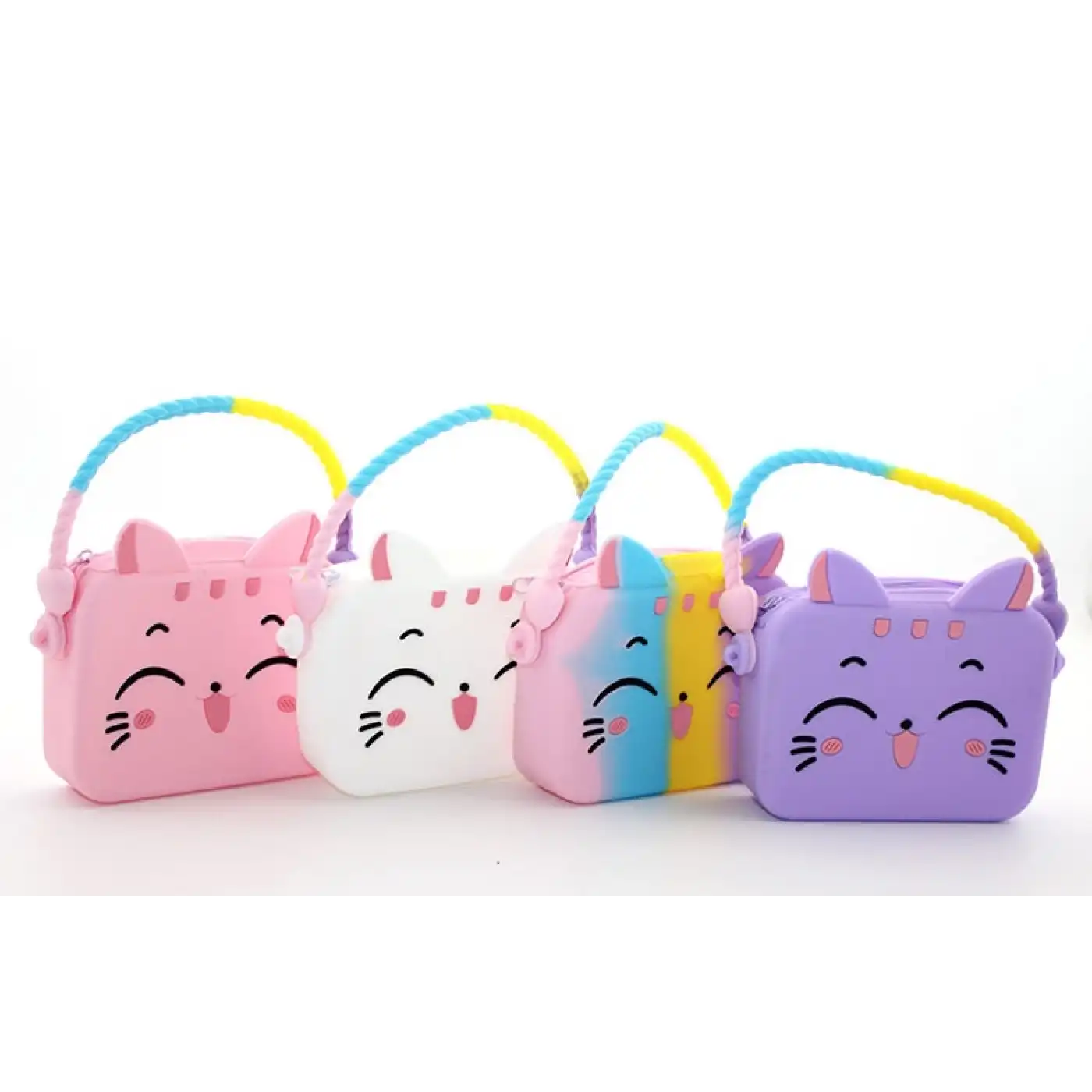 Sevimli Kedi Tasarımlı Silikon Çanta