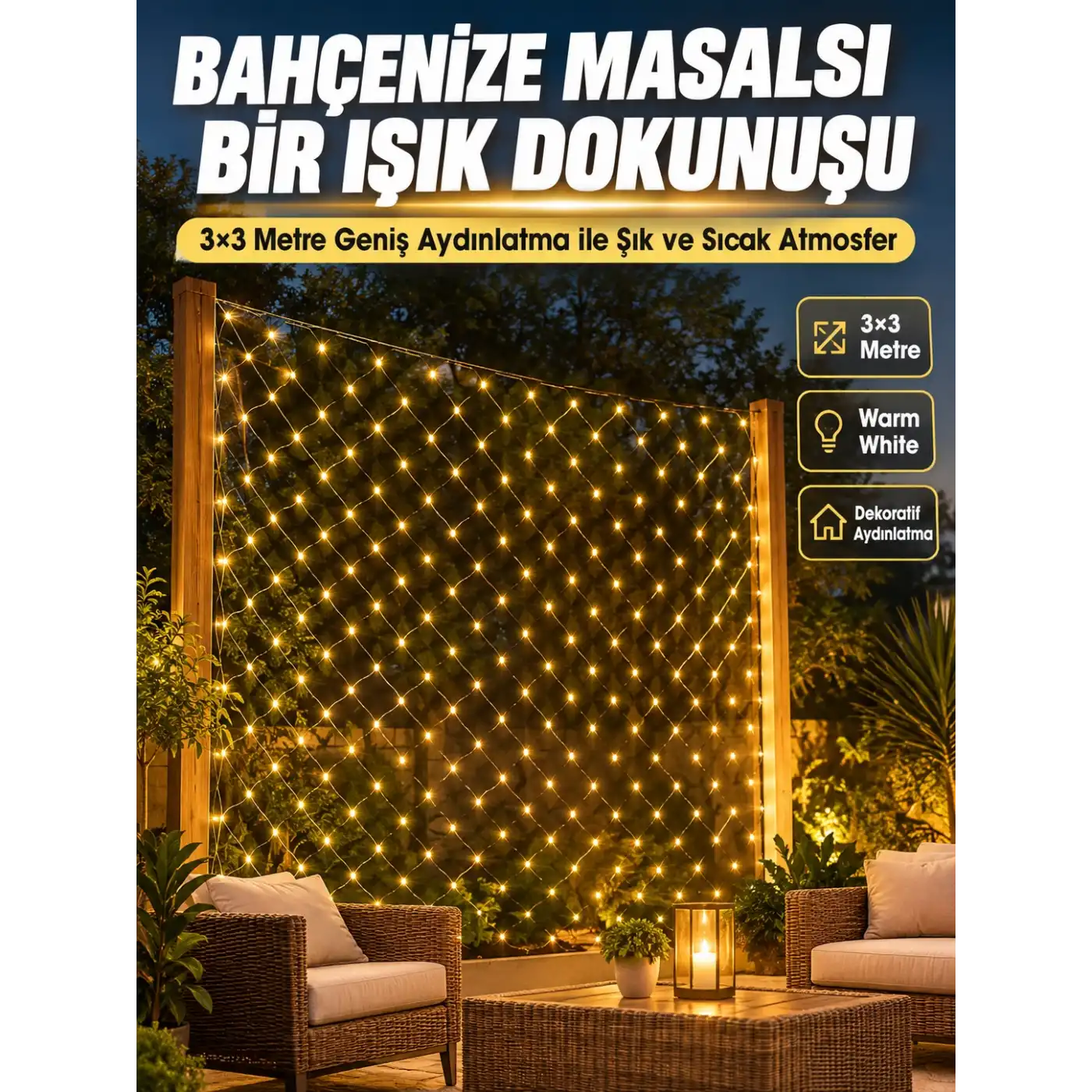 Sıcak Gün Işığı LED ile Geniş Alanlarda Göz Alıcı Dekorasyon