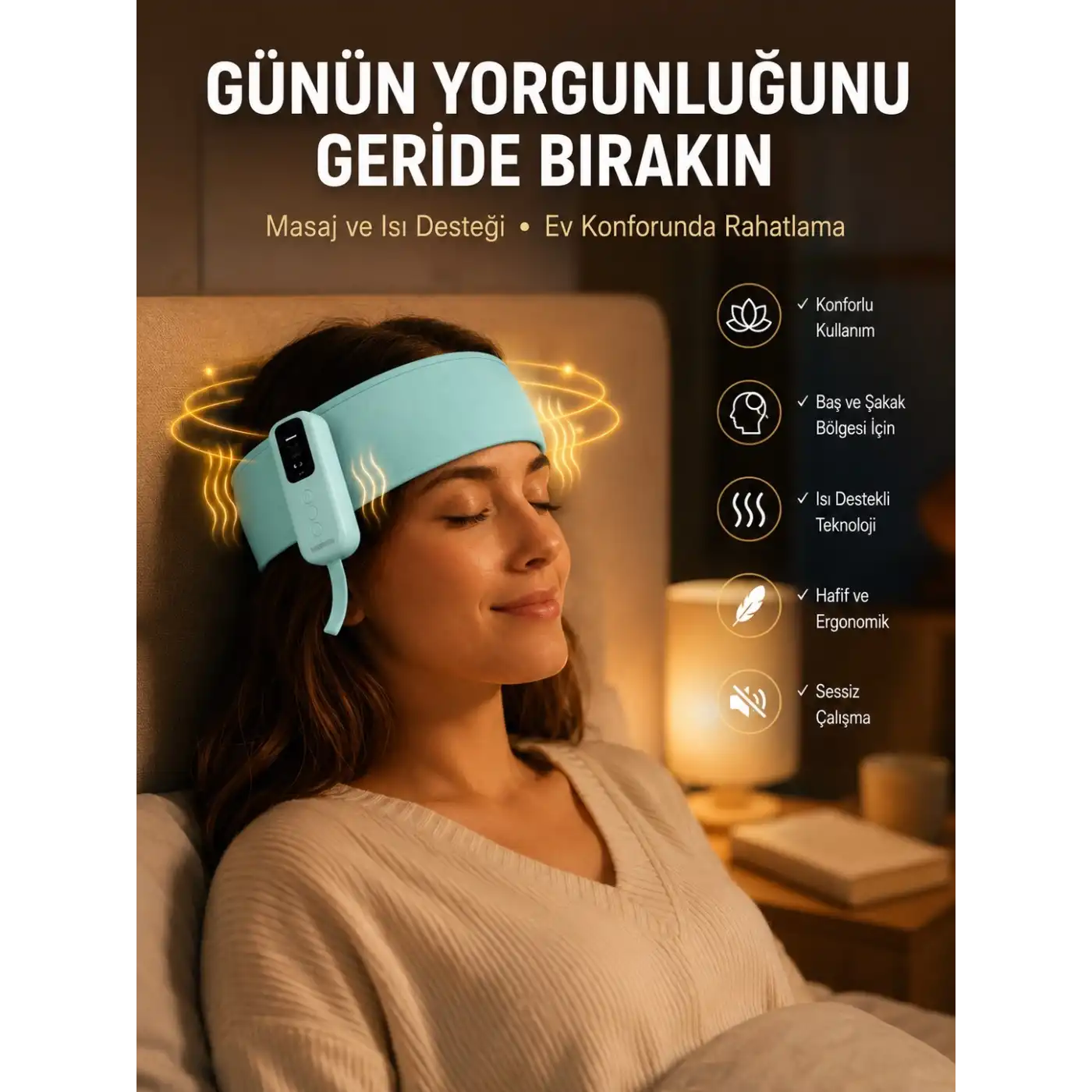 Sıkıştırmalı Baş Masaj Aleti Ev Tipi Konforlu Masaj Deneyimi Yeni Nesil
