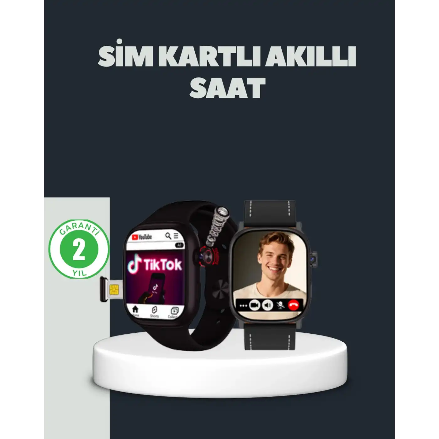 SIM Kartlı GPS Destekli Akıllı Saat Sesli Görüşmeli