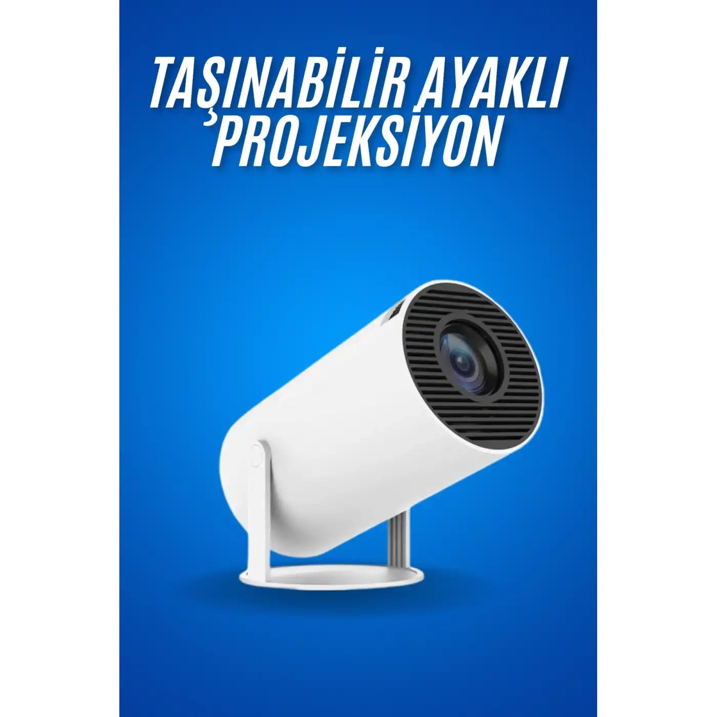 Sinema Projektörü Android HDMI USB WİFİ Ses Çıkışlı Ayaklı Projeksiyon Taşınabilir