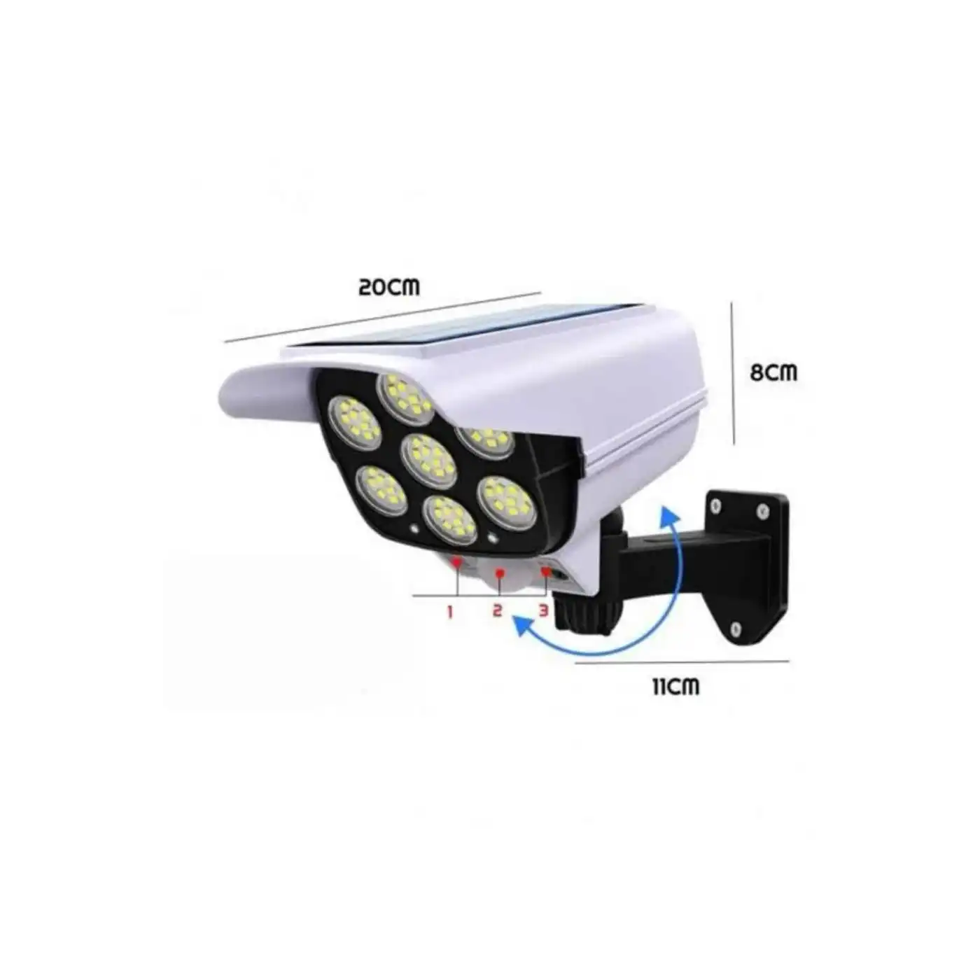 Solar Bahçe Lambası Uzaktan Kumandalı Kamera Görünümlü Hareket Sensörlü