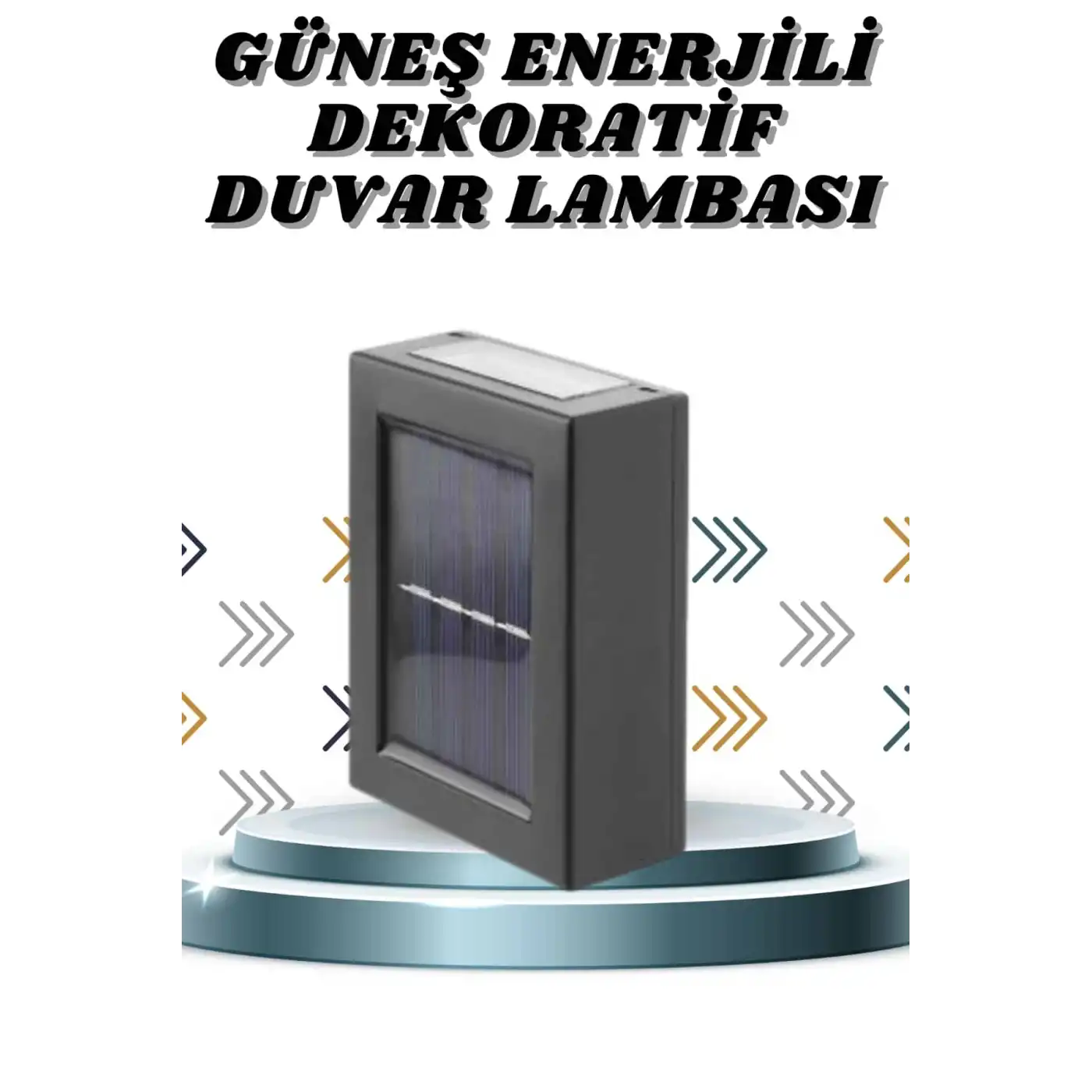 Solar Lamba Dekoratif Aplik Su Geçirmez Led Işıklı Duvar Lambası