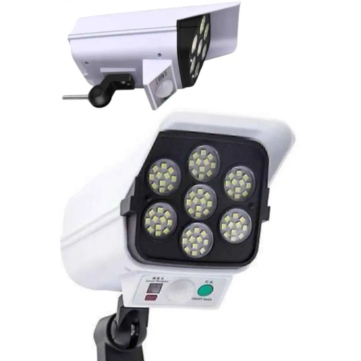 Solar Lamba Kamera Görünümlü Duvar Lambası Dönebilen Bahçe Aydınlatması