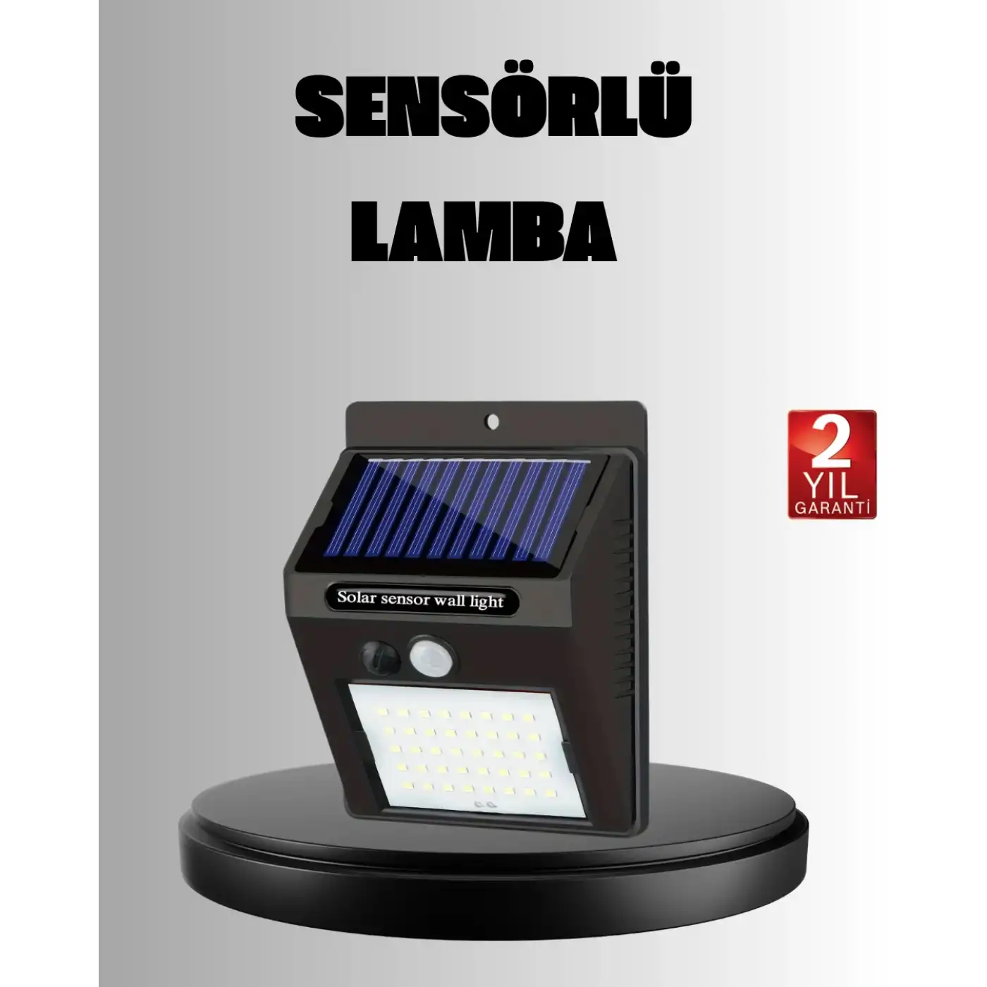 Solar LED Bahçe Aydınlatma – Hareket Sensörlü, Güneş Paneliyle Şarj Olan, IP65 Dayanıklı