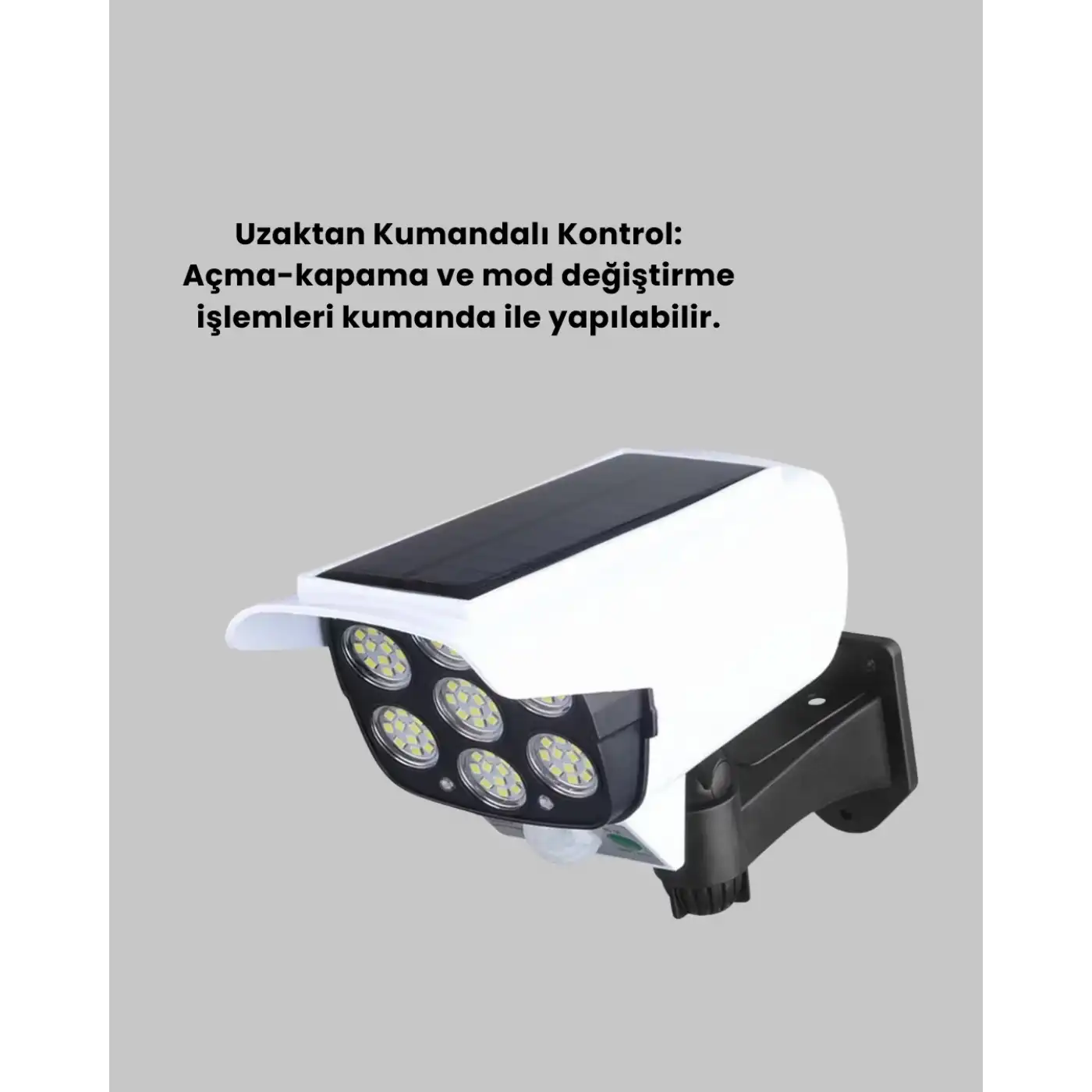 Solar Şarjlı Kamera Tasarımlı LED Duvar Lambası Hareket Sensörlü Dış Mekan Aydınlatma