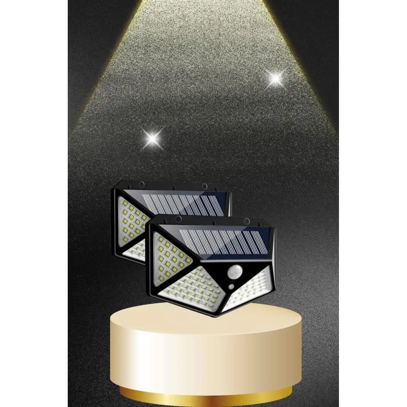 Solar Sensörlü Duvar Lambası Bahçe Lambaso Parlak Beyaz Işık Suya Dayanıklı