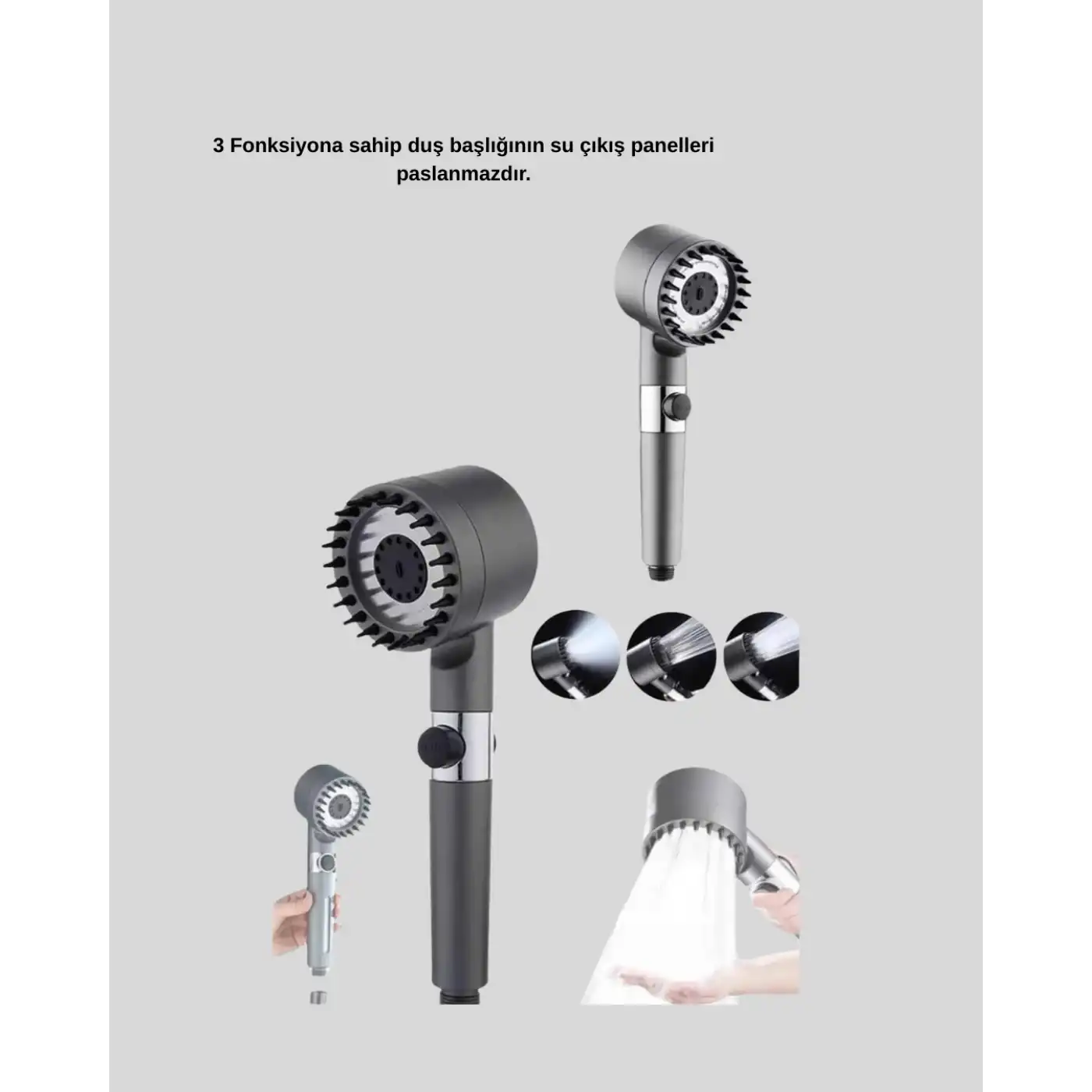 Spa Etkili Masaj Uçlu Duş Başlığı Ergonomik Tasarım