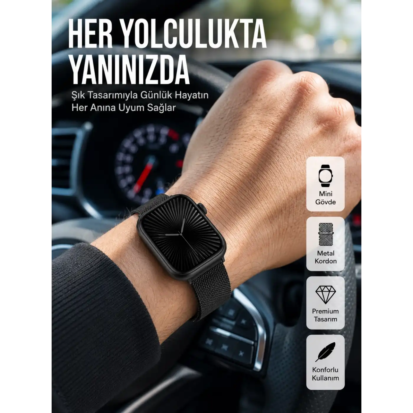 SQ-16 Mini Series 10 Akıllı Saat – 3 Kordon + Hediye Bileklik