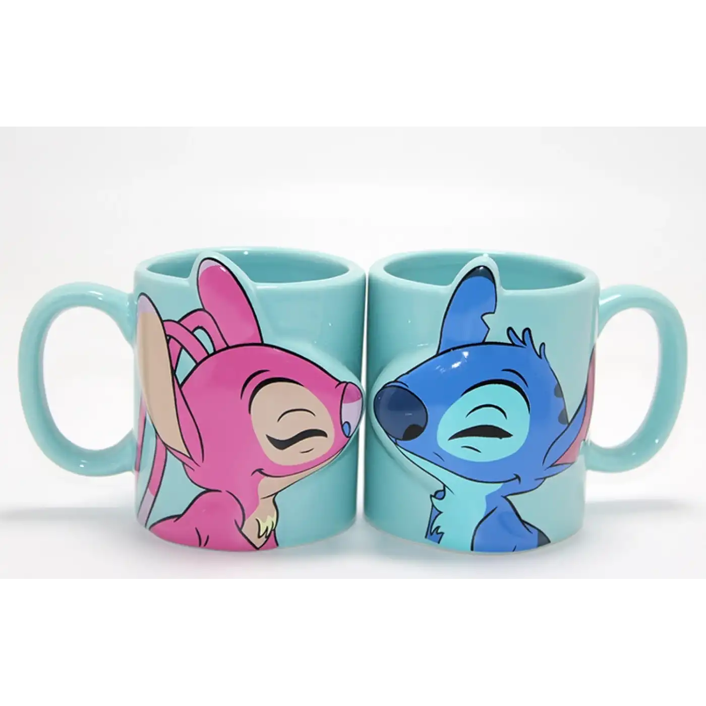 Stitch Ve Angel 3D Figürlü Çift Kupa Bardak Seti