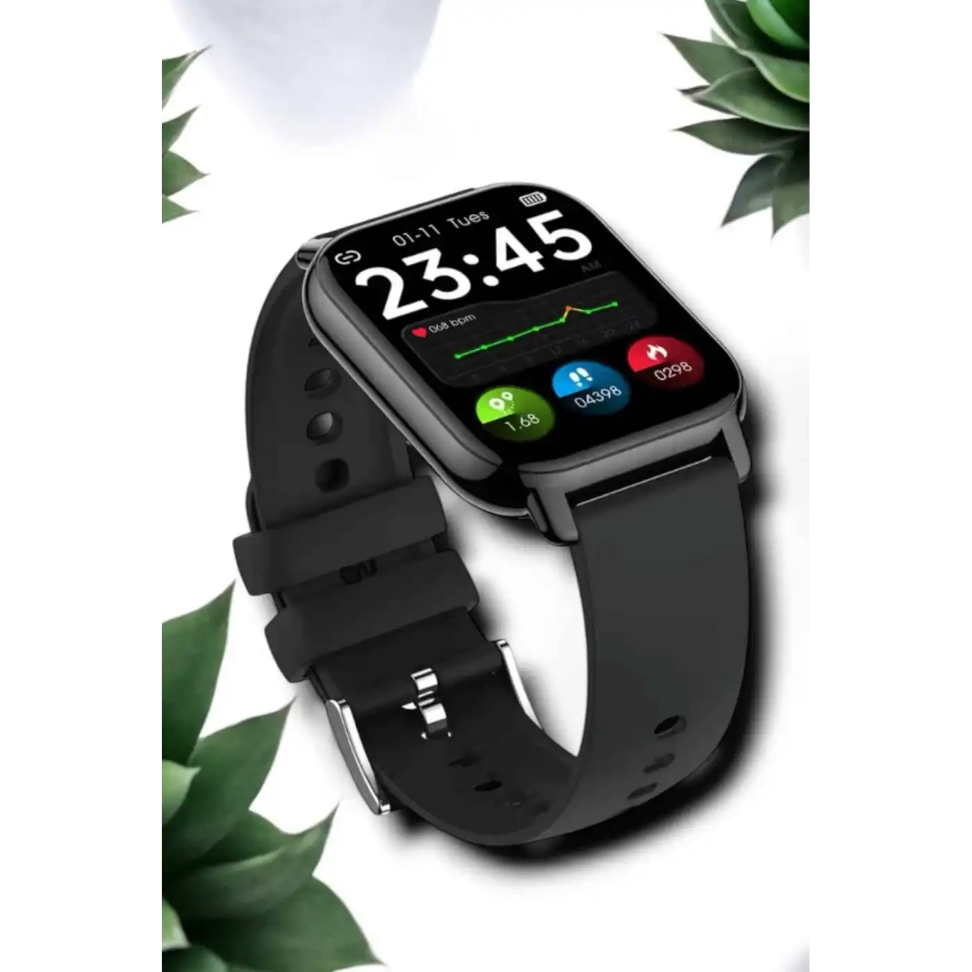 Suya Dayanıklı Bluetooth Akıllı Saat GPS, Adımsayar, Nabız & Sağlık Takibi