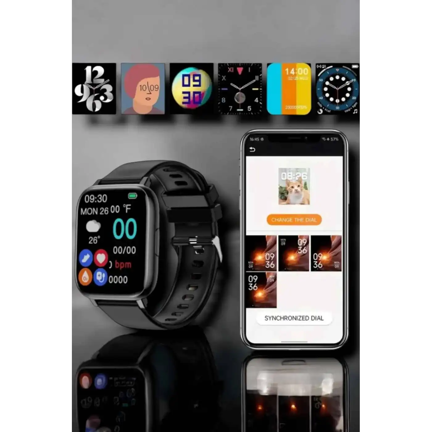 Suya Dayanıklı Bluetooth Akıllı Saat GPS, Adımsayar, Nabız & Sağlık Takibi