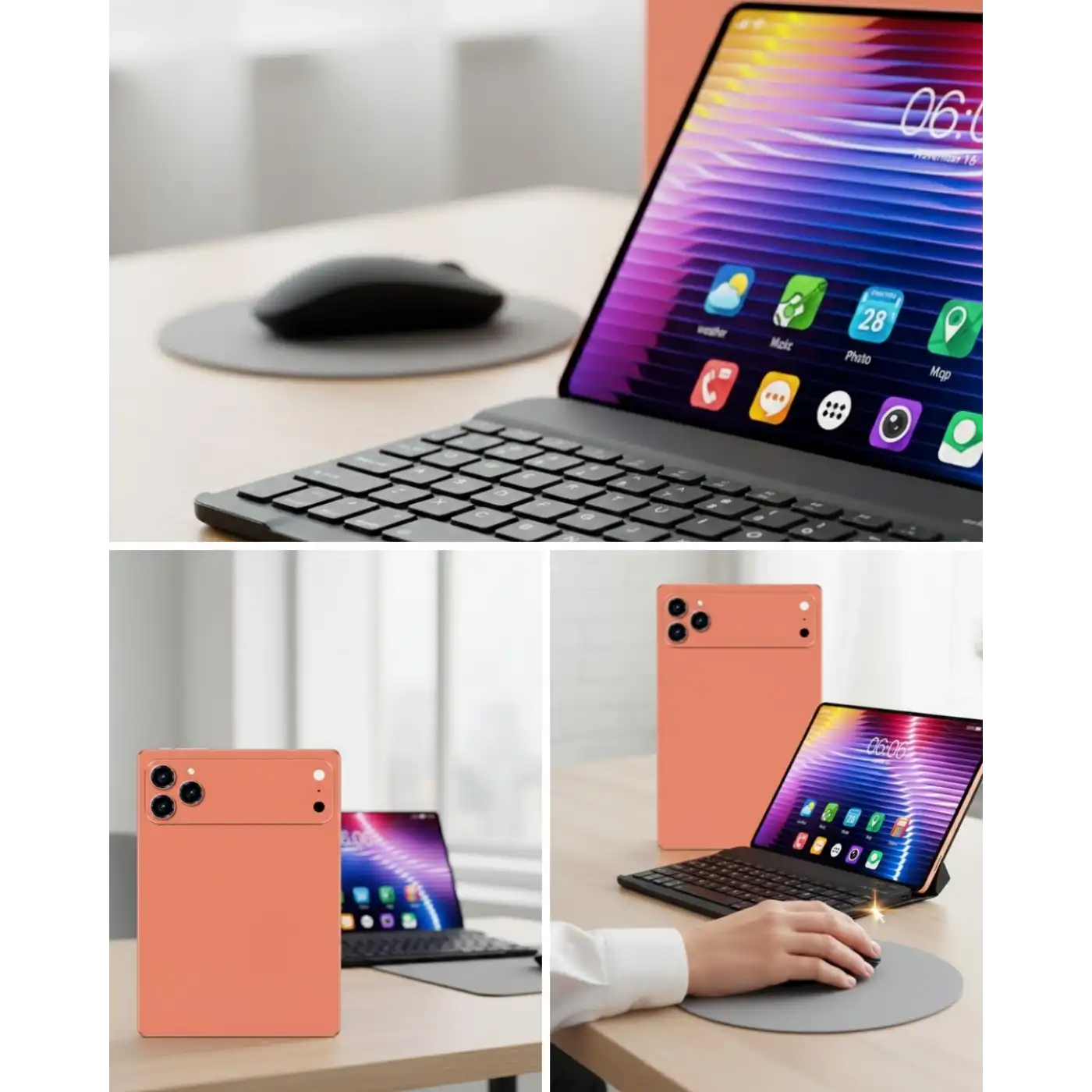 Tablet Bilgisayar Klavye Kılıf Stylus ve Cam Hediyeli