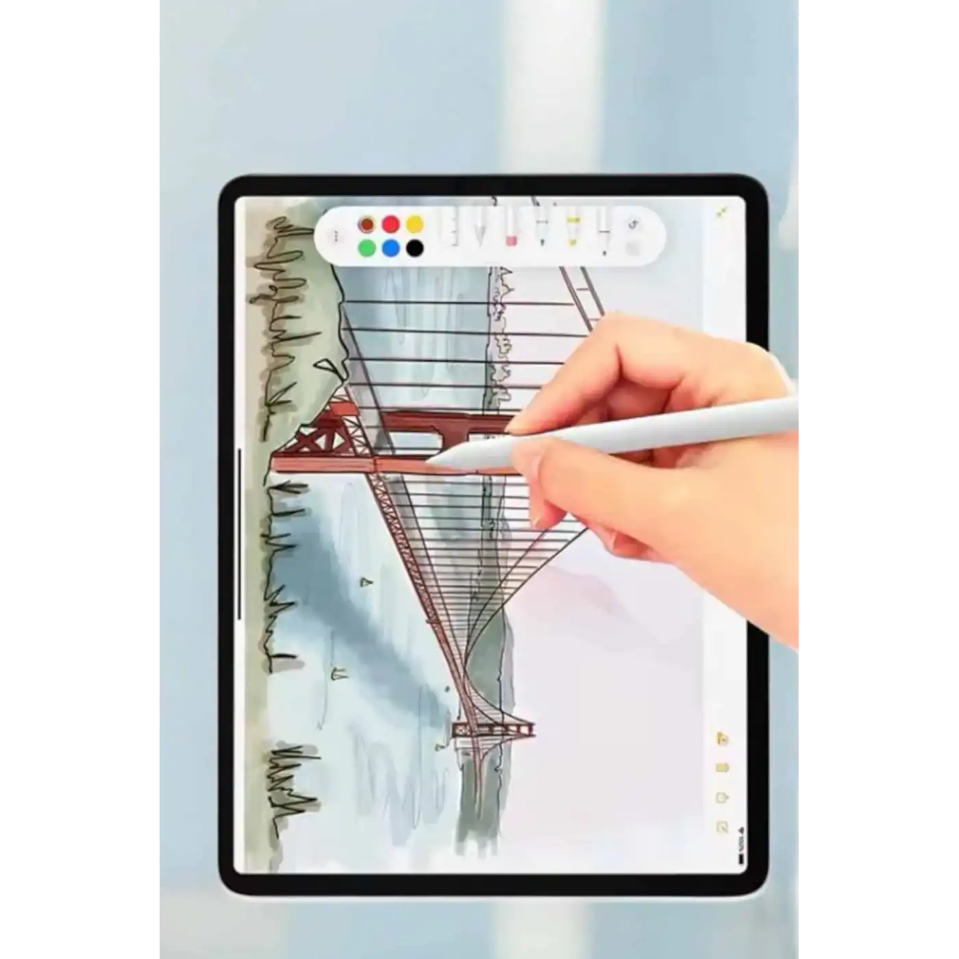 Tablet Kalemi iOS Android Windows Uyumlu Yedek Uçlu Universal Çizim Kalemi