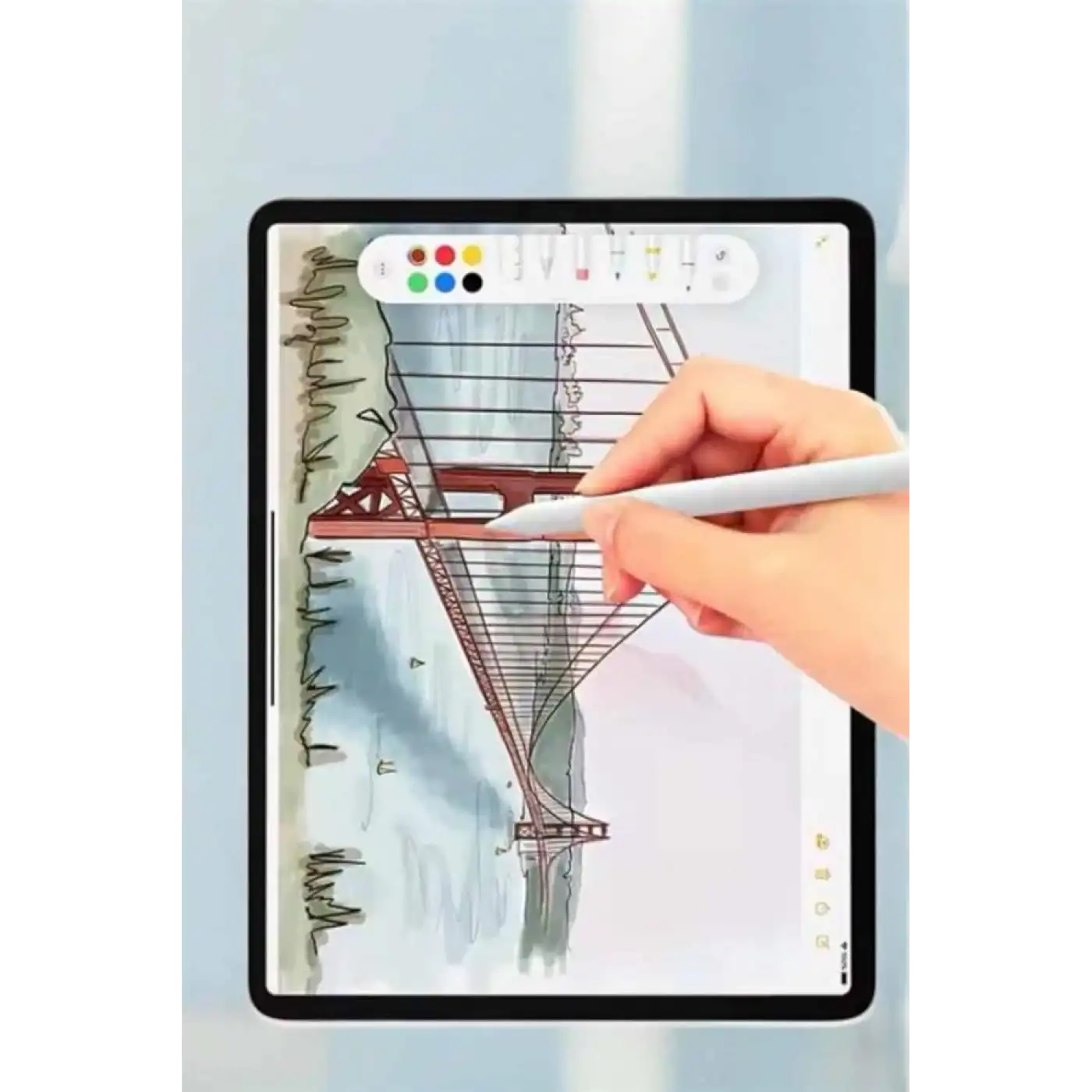 Tablet Kalemi iOS Android Windows Uyumlu Yedek Uçlu Universal Çizim Kalemi