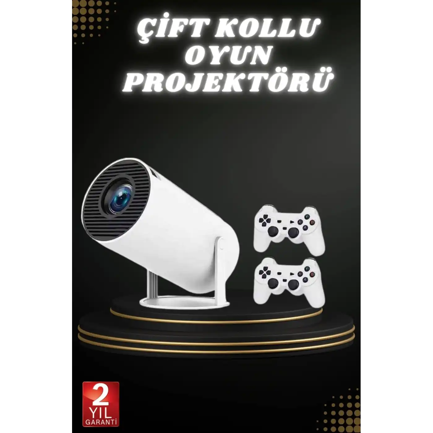 Taşınabilir Android Projeksiyon Ayaklı Çift Kollu 4K Çözünürlüklü Sinema Projeksiyonu