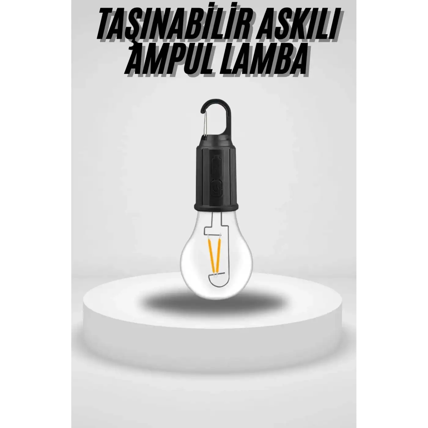Taşınabilir Askılı Ampul Kamp Lambası Askılı Type-C Şarjlı Bahçe Lambası