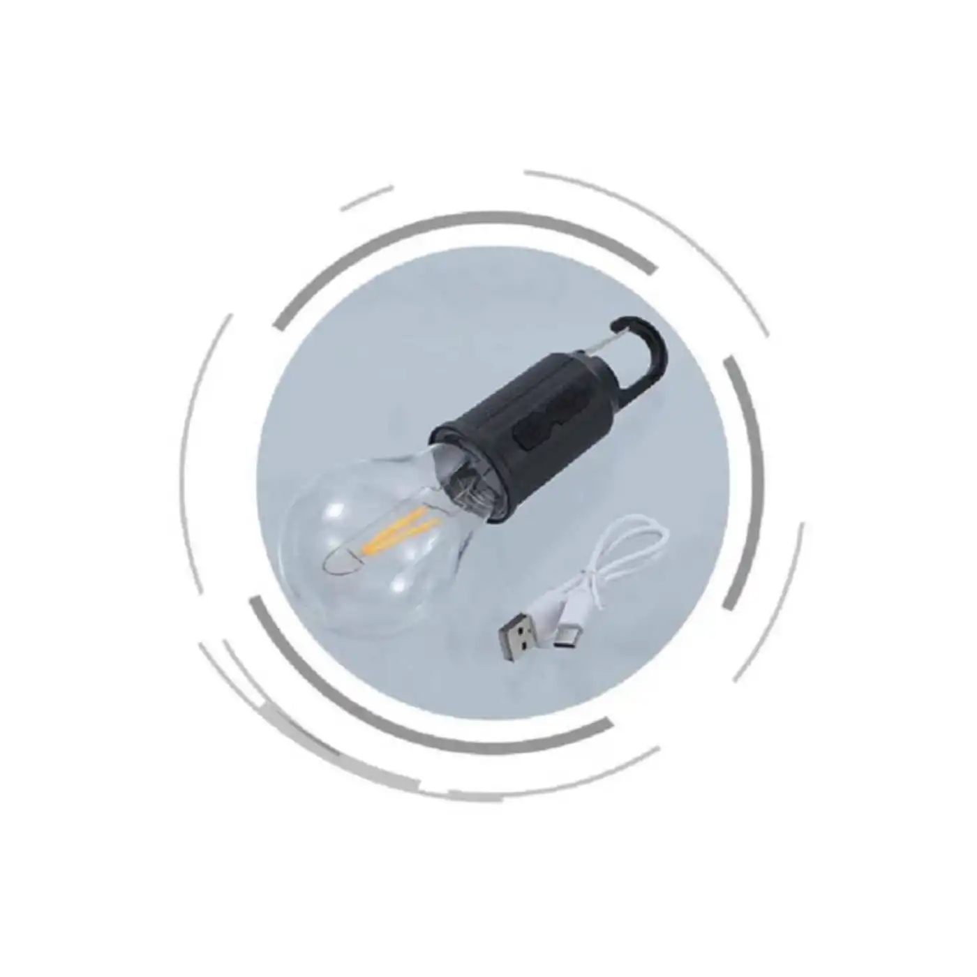 Taşınabilir Askılı Ampul Kamp Lambası Askılı Type-C Şarjlı Bahçe Lambası