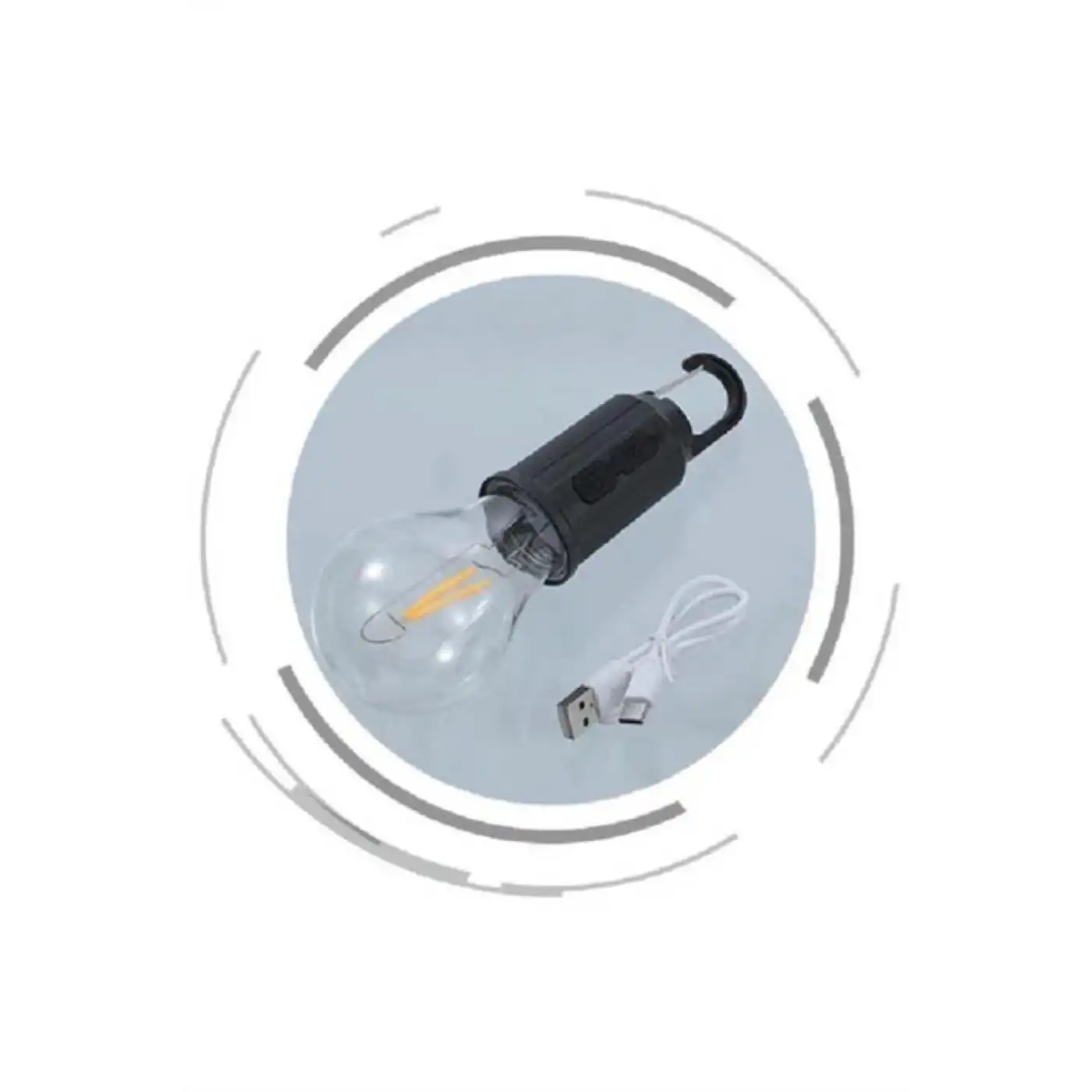 Taşınabilir Askılı Ampul Kamp Lambası Askılı Type-C Şarjlı Bahçe Lambası