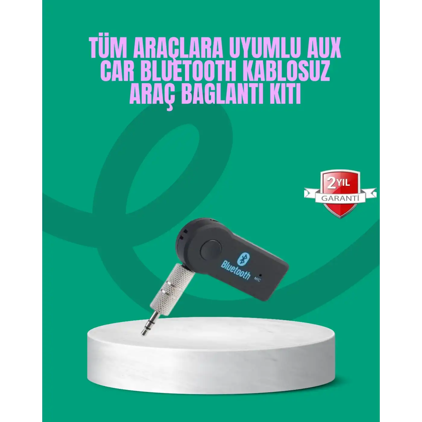 Taşınabilir Bluetooth AUX Araç Müzik ve Konuşma Kiti