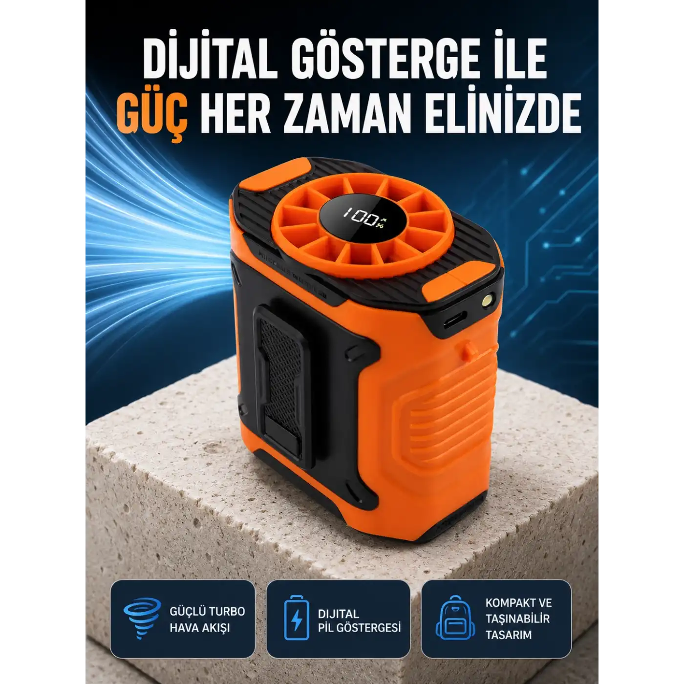 Taşınabilir Çok Fonksiyonlu Soğutma Fanı