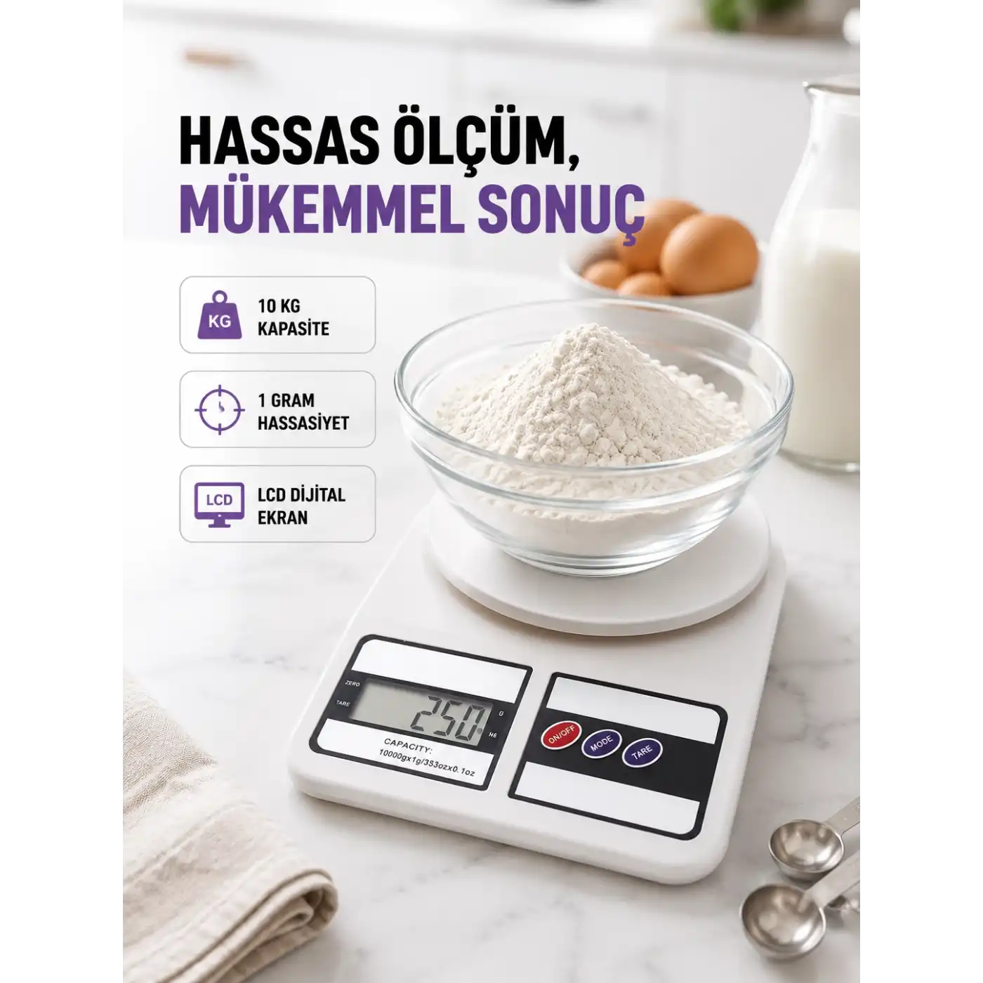 Taşınabilir Dijital Terazi – Çift Ölçü Birimi Destekli