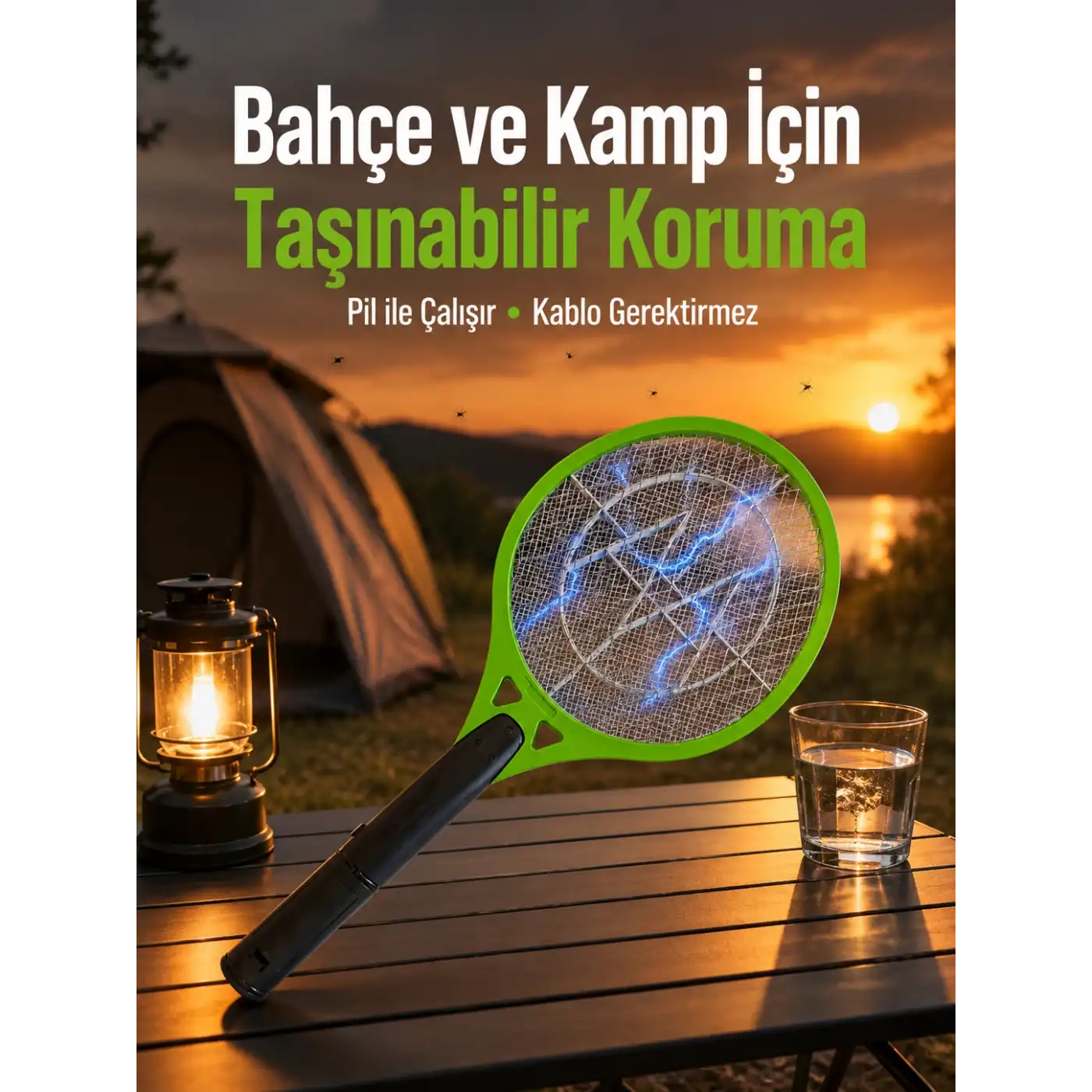 Taşınabilir Elektronik Sinek Kovucu | Balkon, Bahçe ve Kamp İçin İdeal Yeni Nesil